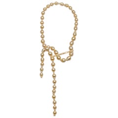 Boucle de cou en or sertie de perles baroques des mers du Sud et de diamants