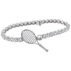 An Order of Bling Let's Play Tennis Diamond Bracelet, 18 Karat Gold
