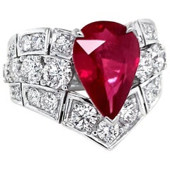 An Order of Bling Unheated Ruby and Diamond Ring