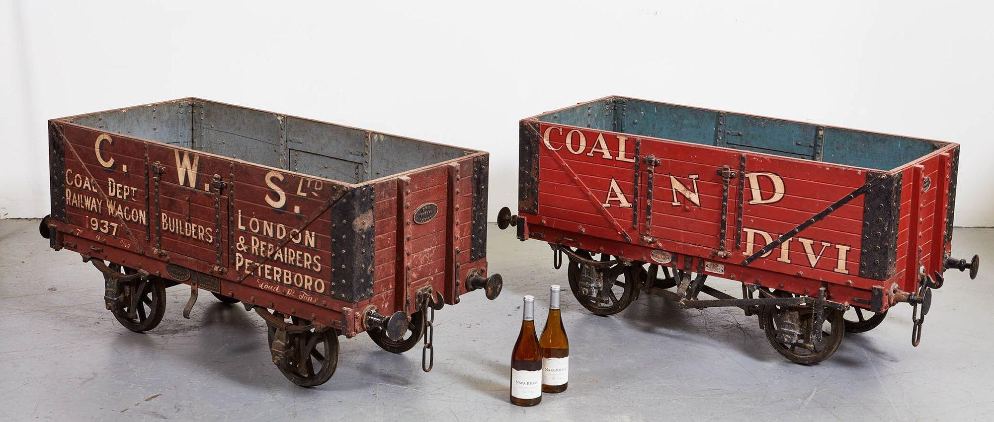 Mid-20th Century Large Scale Models of Railway Ore Carts For Sale