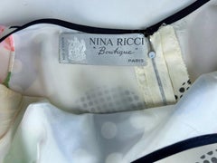 An organza dress printed with polka dots by Nina Ricci - Spring-Summer 1973