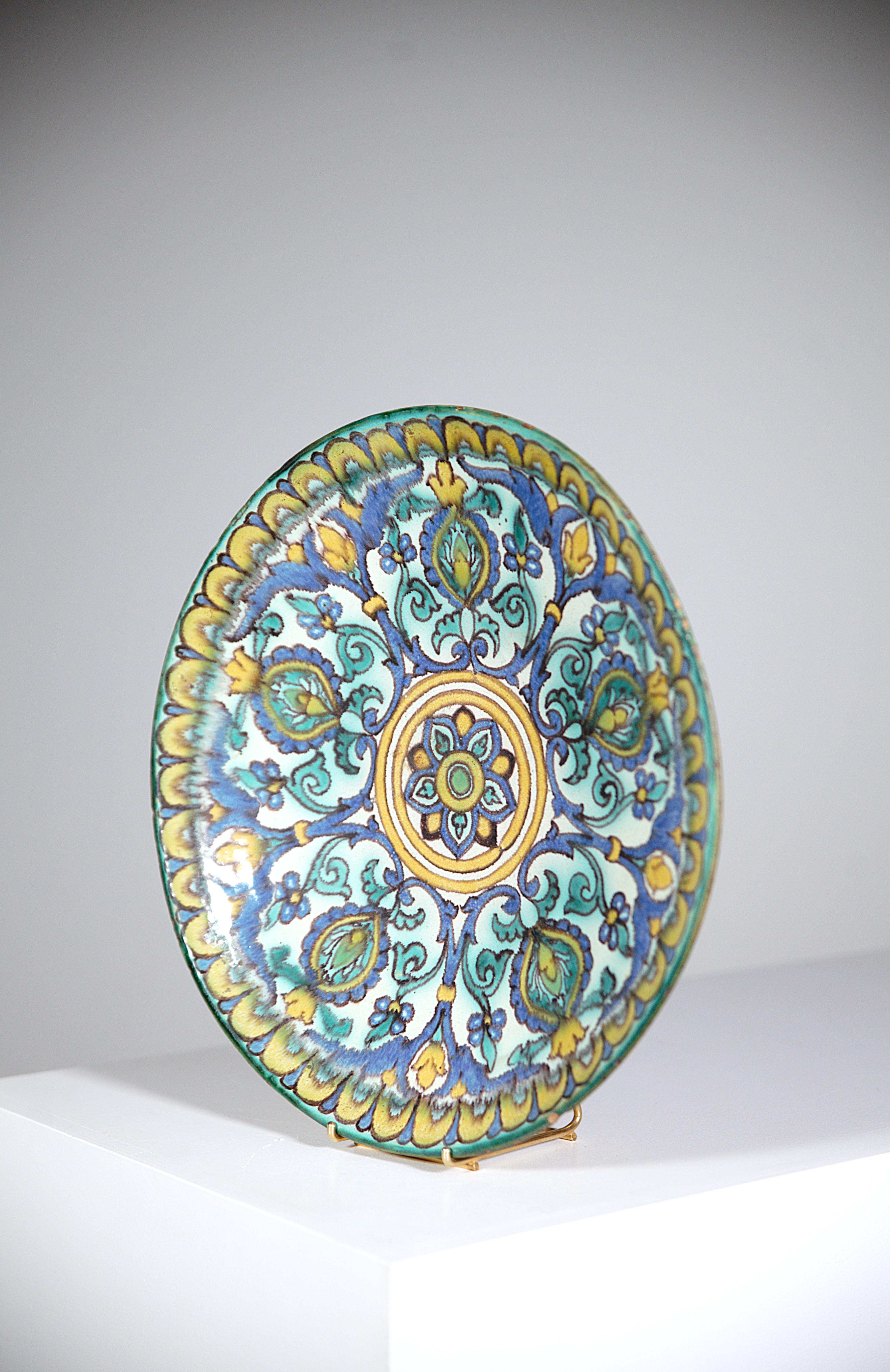 Orientalischer Keramikteller von Pierre de Verclos Nabeul Tunesien 1930er Jahre im Angebot 1