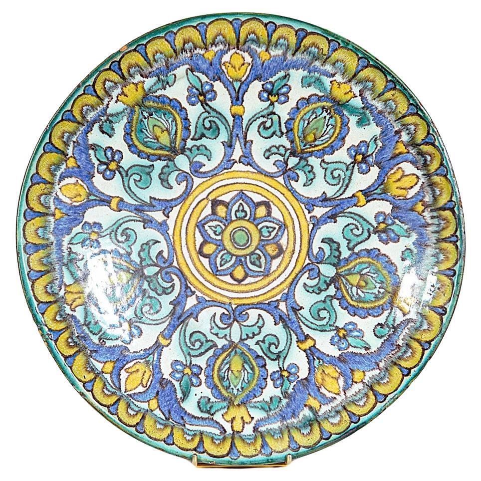 An Oriental Ceramic Wall Plate by Pierre de Verclos Nabeul Tunisia 1930's