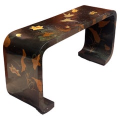 An oriental lacquered console table, 20th century