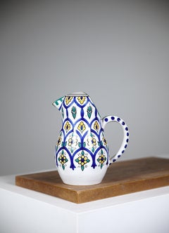 An Oriental Zoomorph Ceramic Pitcher Abderrazak Workshop Nabeul Tunisia 1950's