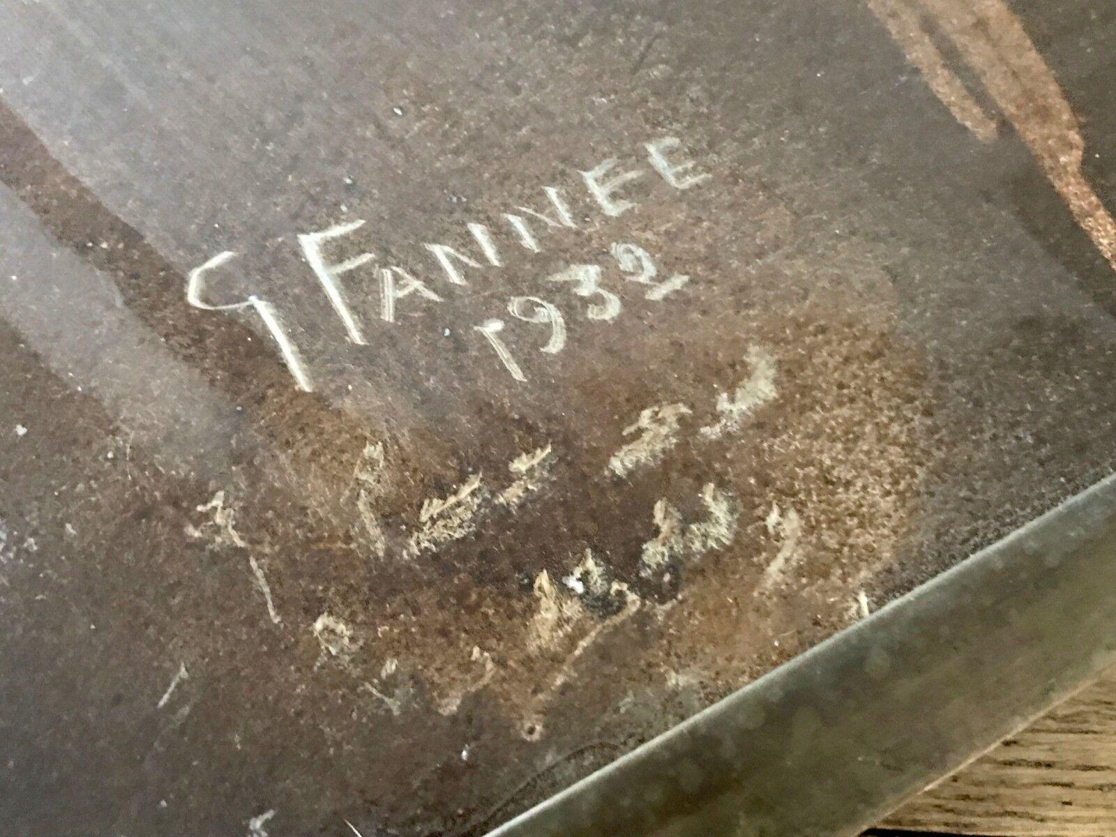 Ein gravierter MIRROR von G. FANNEE, ORIENTALIST ART-DECO PAINTING  Frankreich 1930 (Französisch) im Angebot