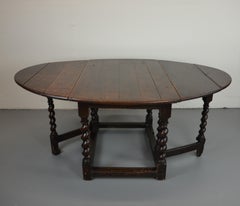 Original 1690's Oak Gate-Leg Table