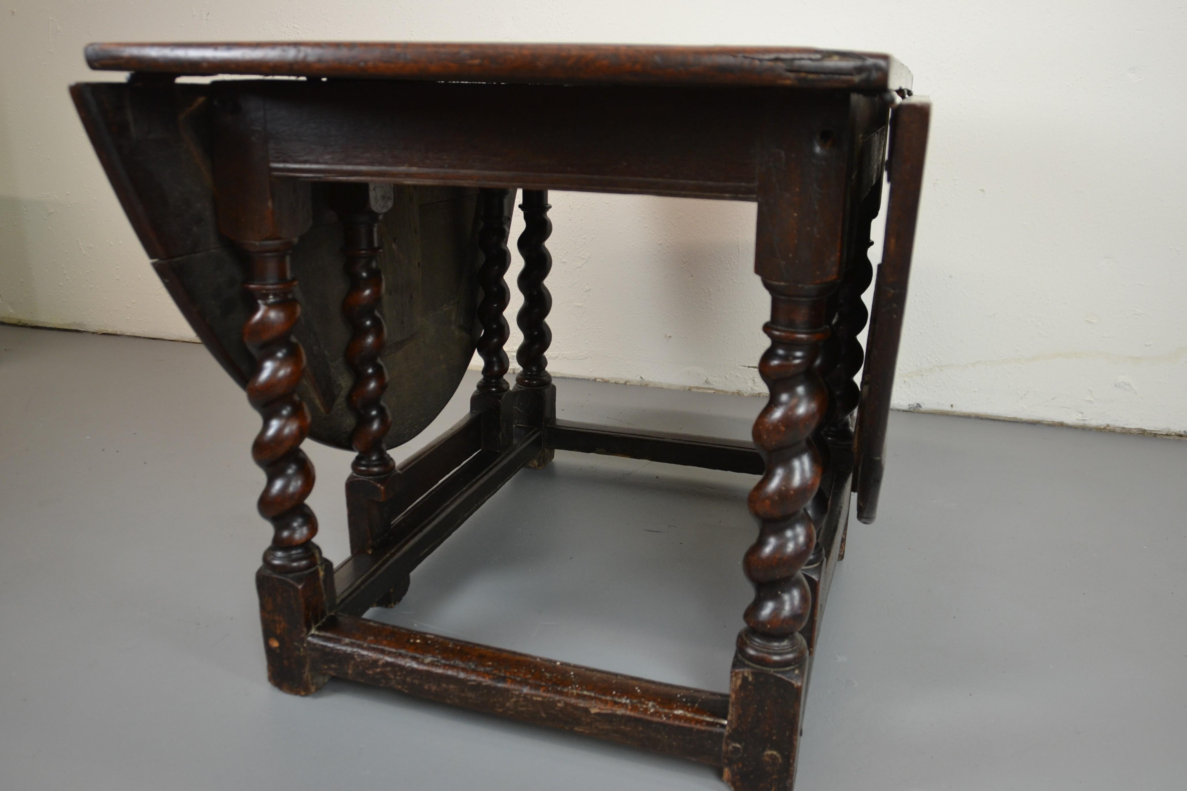 Original 1690's Oak Gate-Leg Table 1
