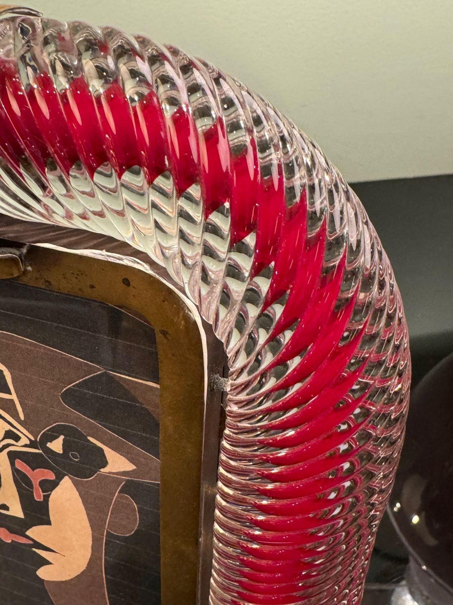 Ein originaler Murano-Glasbilderrahmen aus den 1940er Jahren, der Venini zugeschrieben wird im Angebot 6
