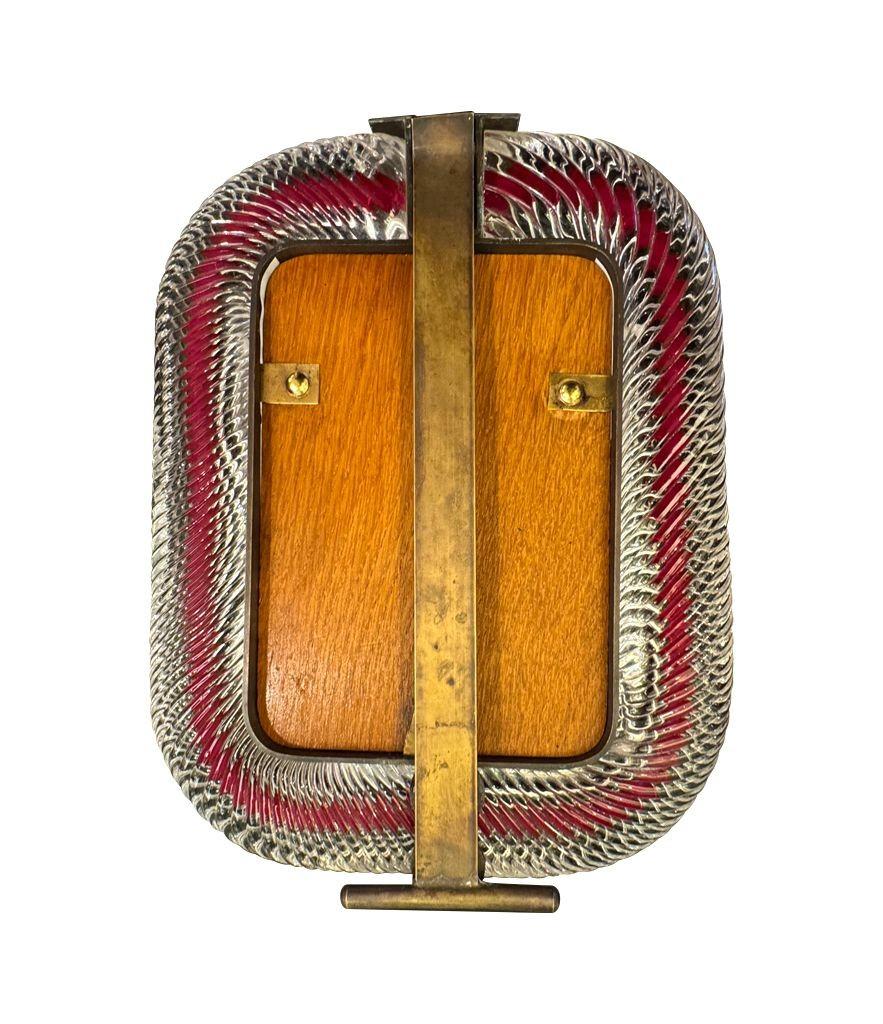 Ein originaler Murano-Glasbilderrahmen aus den 1940er Jahren, der Venini zugeschrieben wird im Zustand „Gut“ im Angebot in London, GB