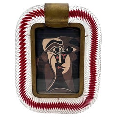 Ein originaler Murano-Glasbilderrahmen aus den 1940er Jahren, der Venini zugeschrieben wird