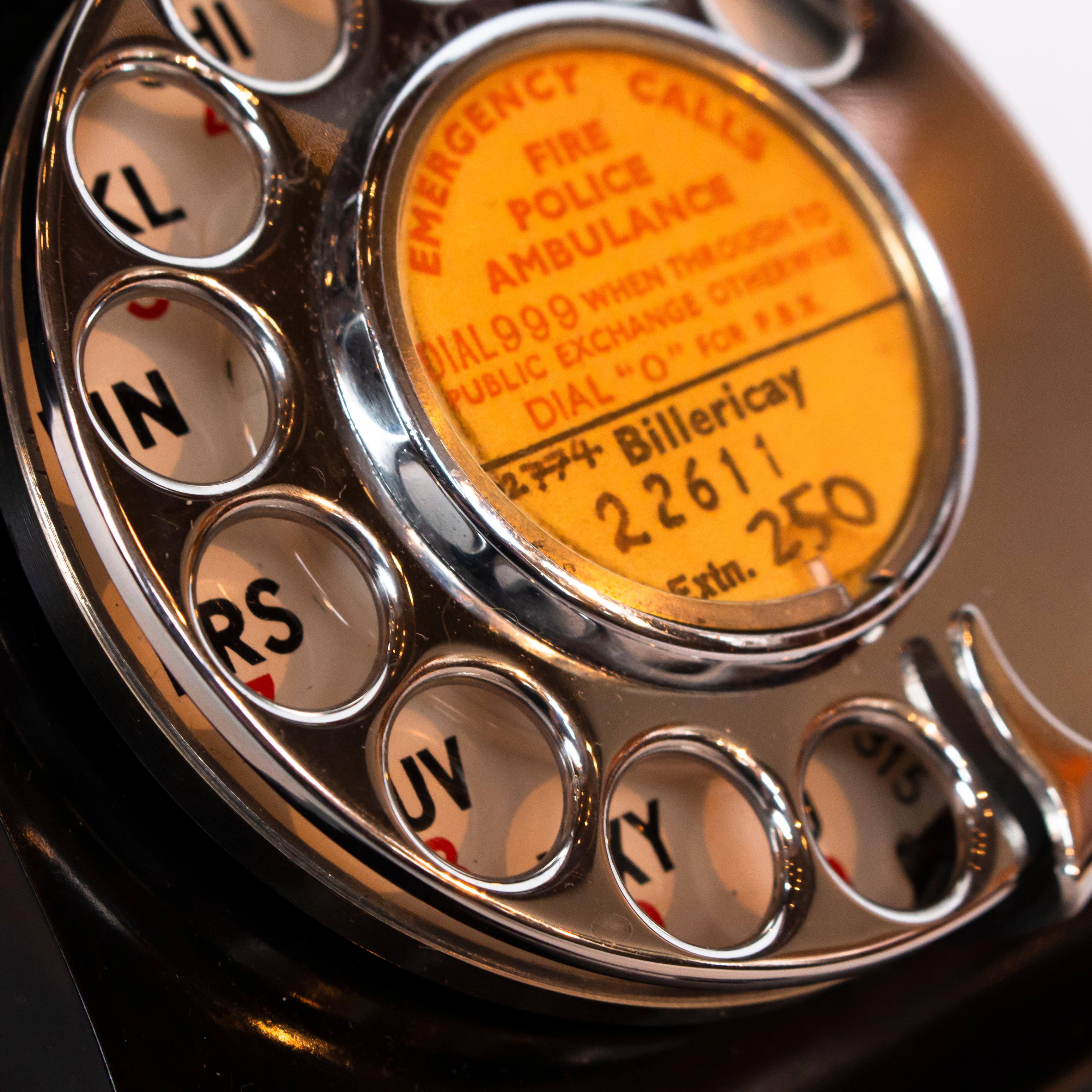 Bakelite Original 1951 GPO Model 332 Telephone with Original Button Features