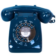 Vintage Original 1963 GPO Model 706 Telephone in Blue, Original Nylon Carrying Strap