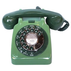 Vintage Original 1963 GPO Model 706 Telephone in Green, Original Nylon Carrying Strap