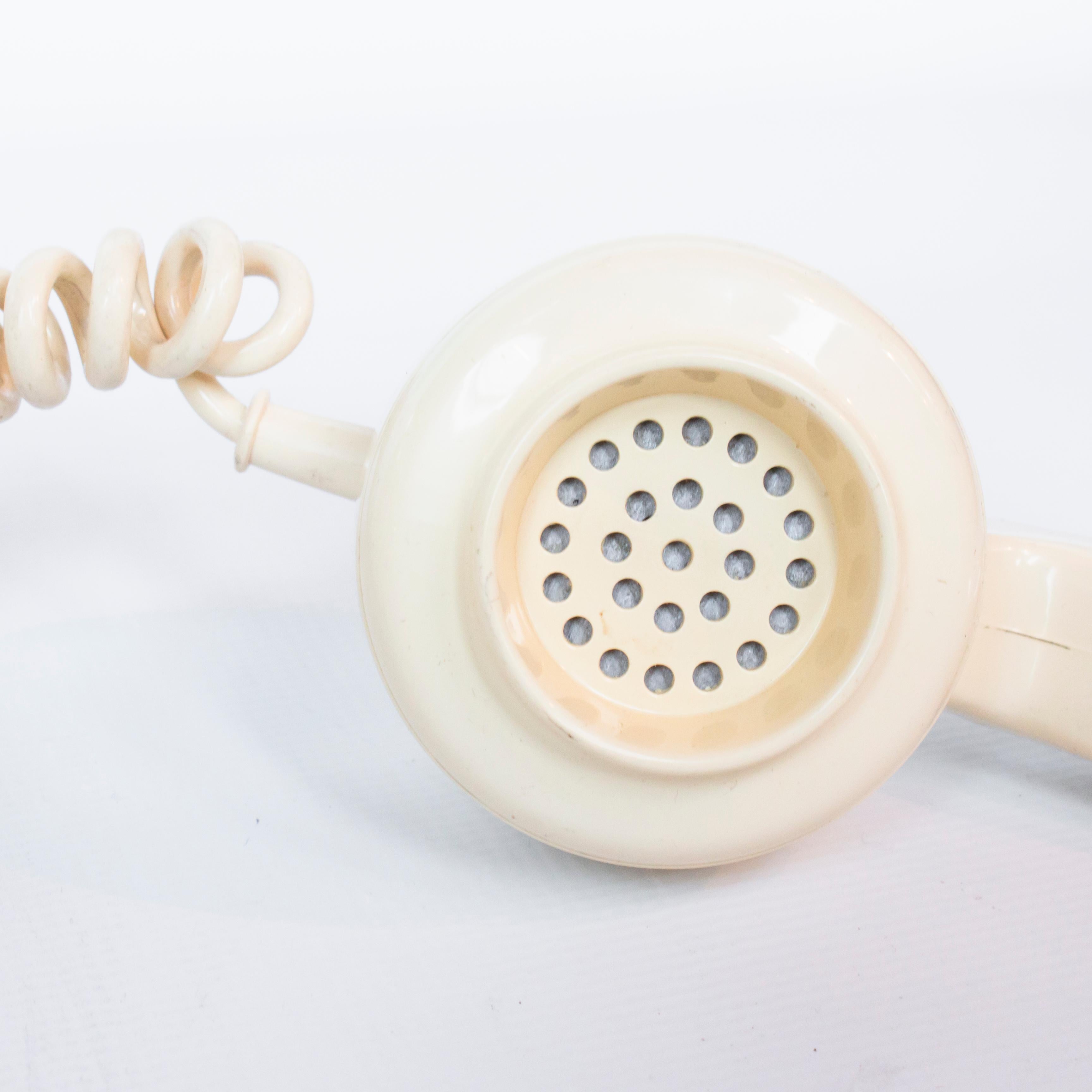 Bakelite Original 1967 GPO Model 706 Telephone in Ivory, Original Nylon Carrying Strap