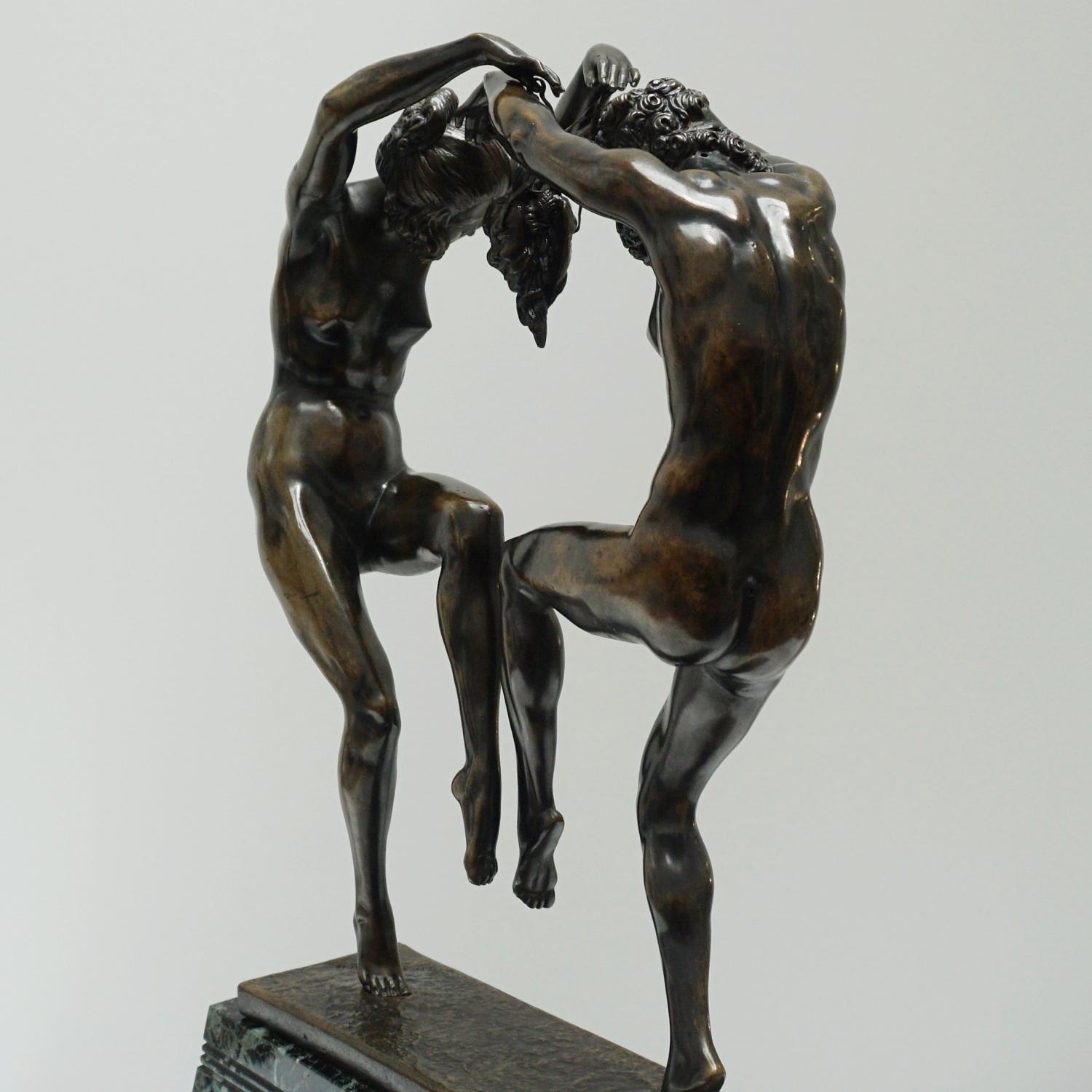 Sculpture française Art déco d'origine en bronze et marbre, vers 1920 en vente 12