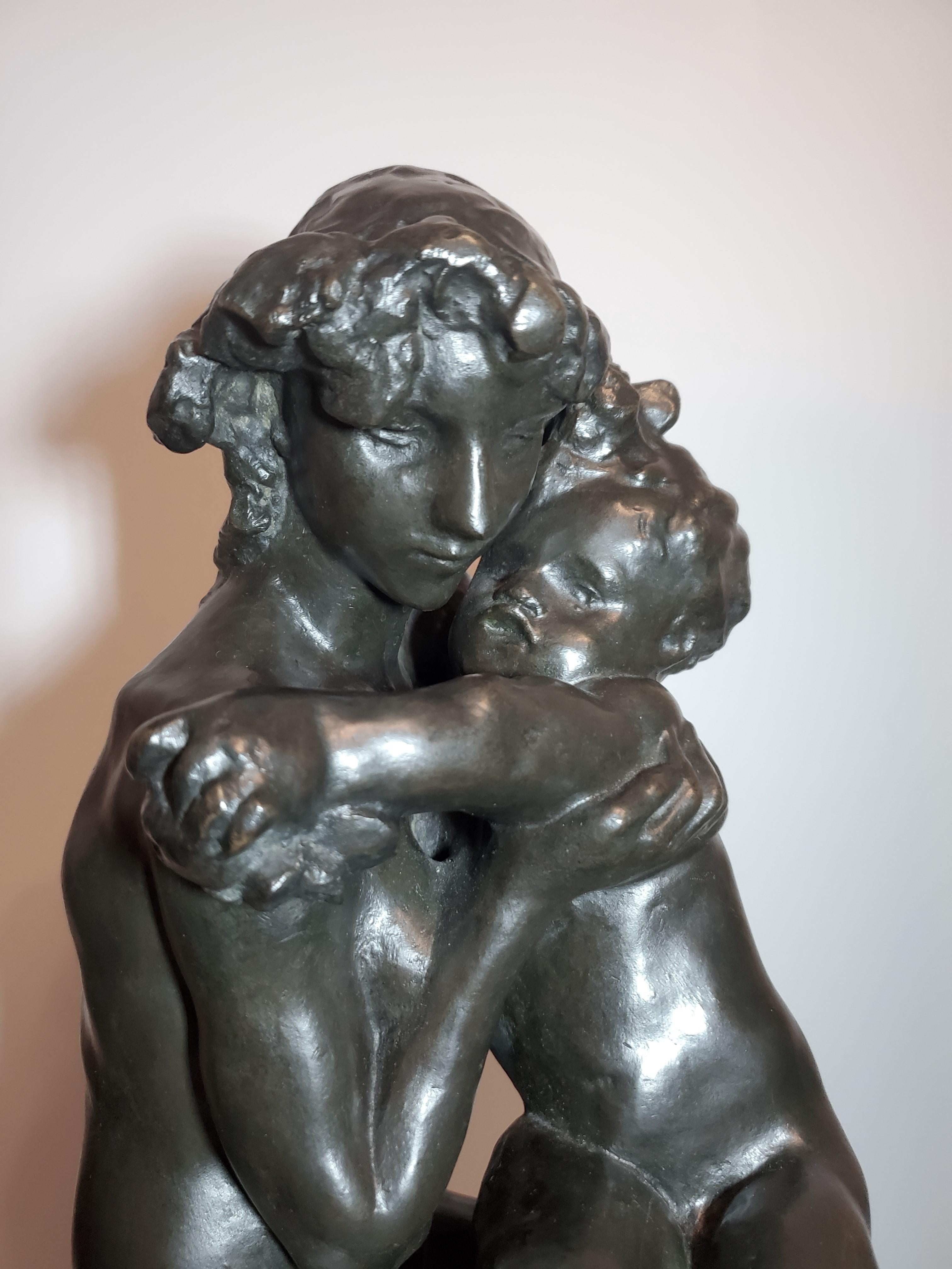 Original Bronzeskulptur Frère et Soeur Bruder und Schwester von Auguste Rodin im Angebot 4
