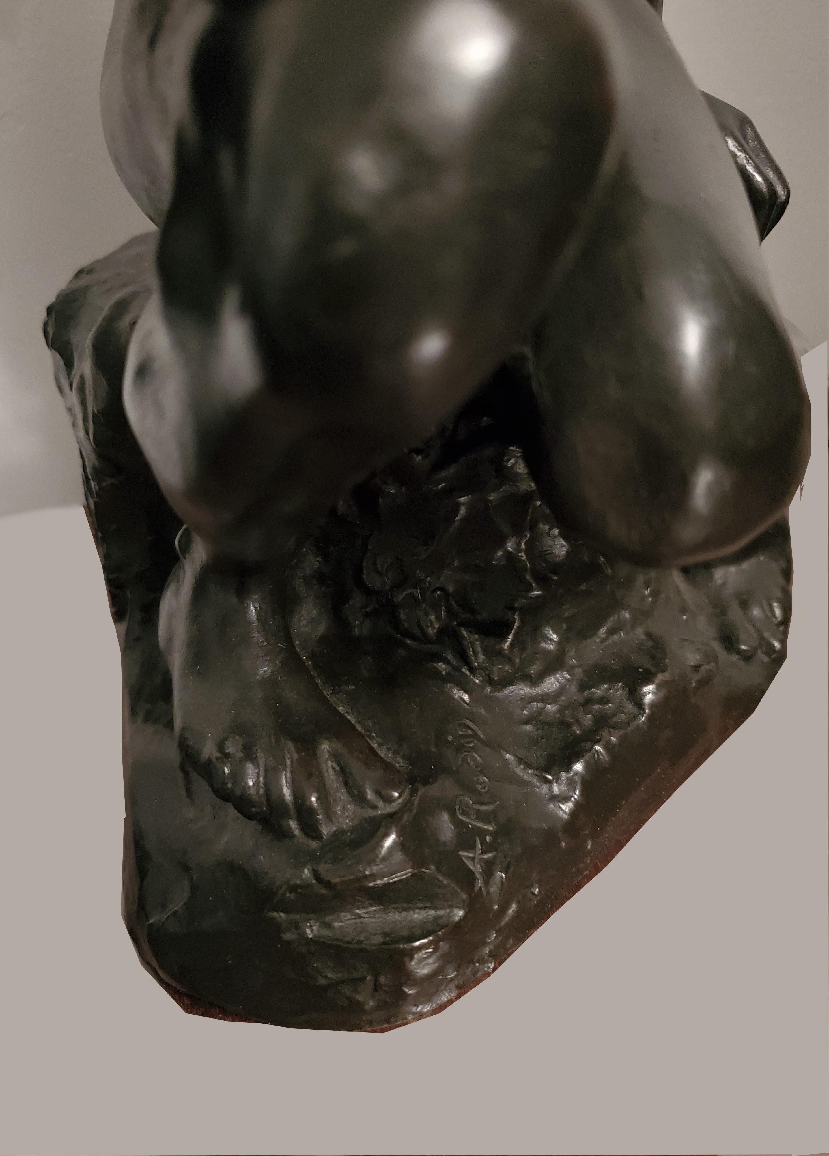 Original Bronzeskulptur Frère et Soeur Bruder und Schwester von Auguste Rodin im Angebot 11