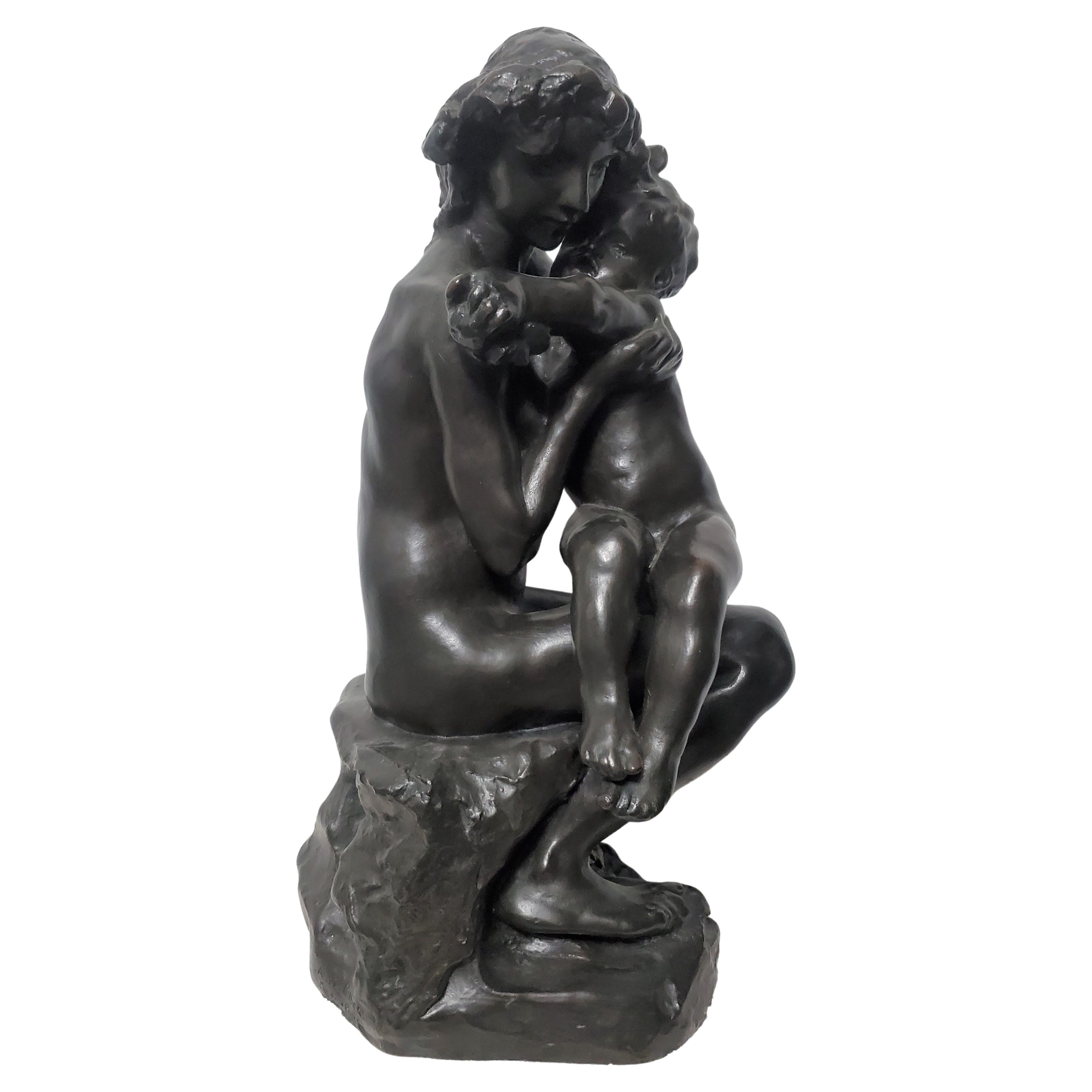 
An important original bronze sculpture of Brother and Sister- Frère et Soeur ,
by A. Rodin (1840-1917)
signed 'A. Rodin' on the right of the base, inscribed with the foundry mark 'Alexis Rudier, Fondeur, Paris on the left back of the base along
