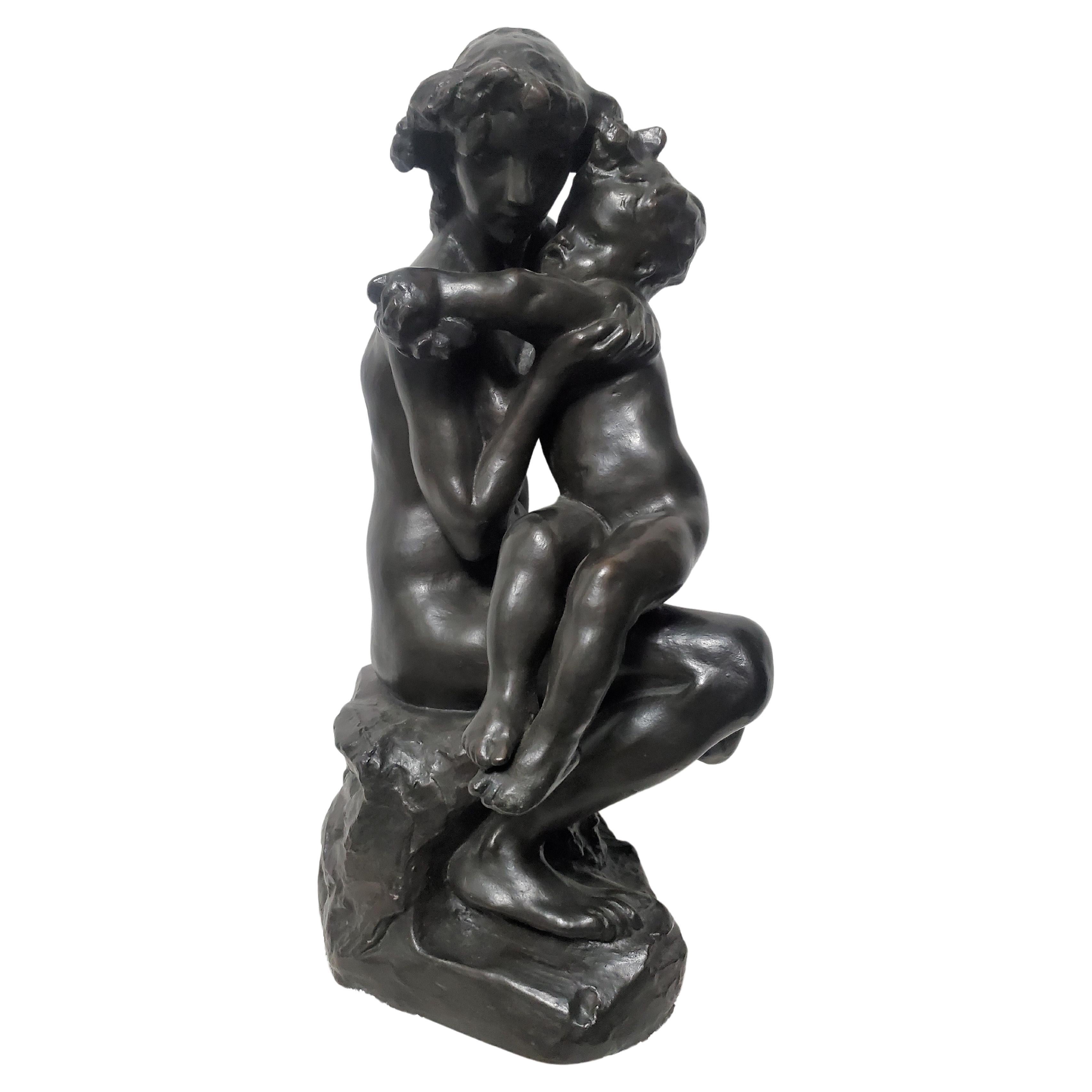 Original Bronzeskulptur Frère et Soeur Bruder und Schwester von Auguste Rodin im Angebot 13
