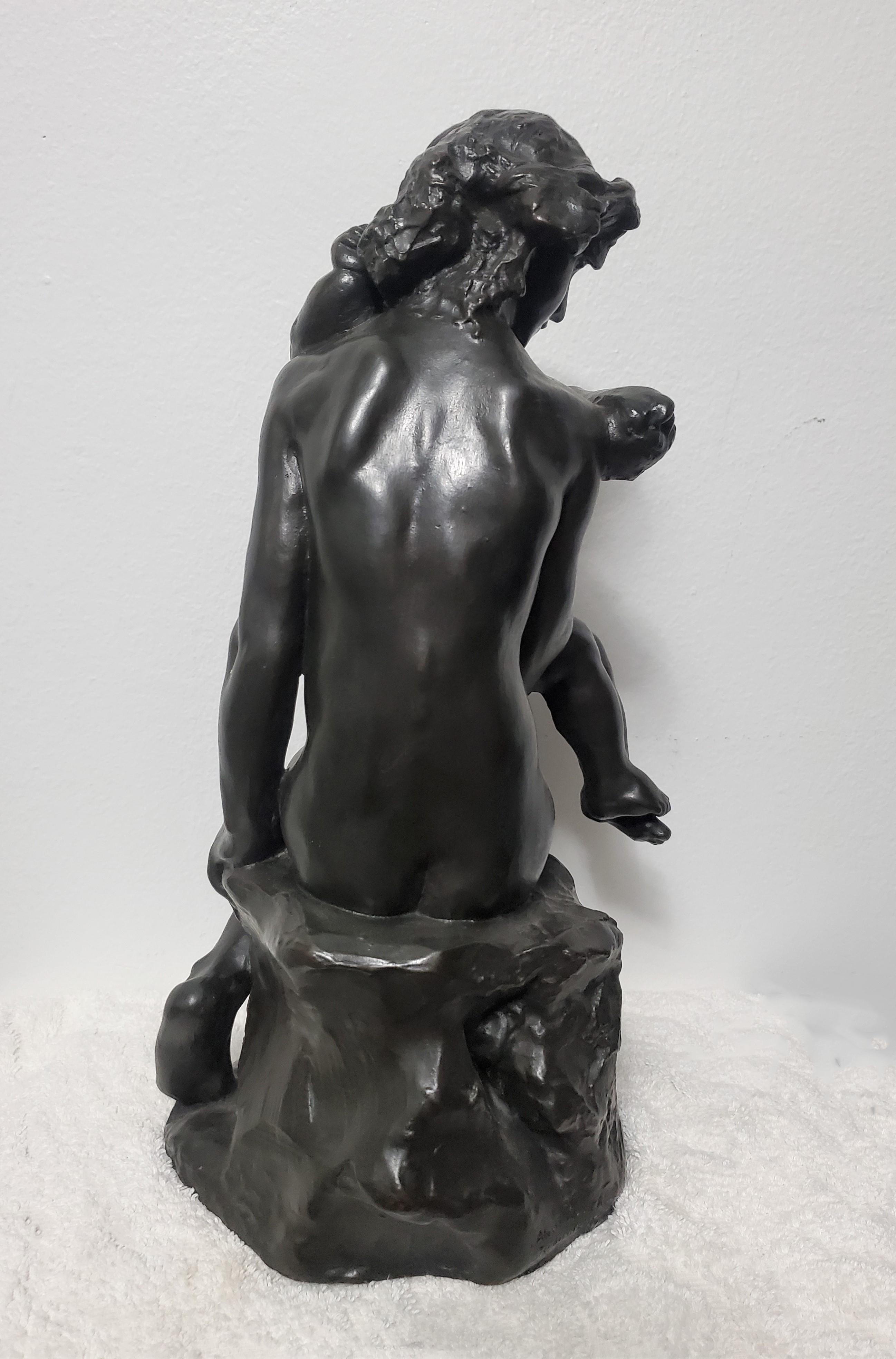 Original Bronze Sculpture of Frère Et Soeur Brother & Sister by Auguste Rodin In Good Condition For Sale In New York City, NY