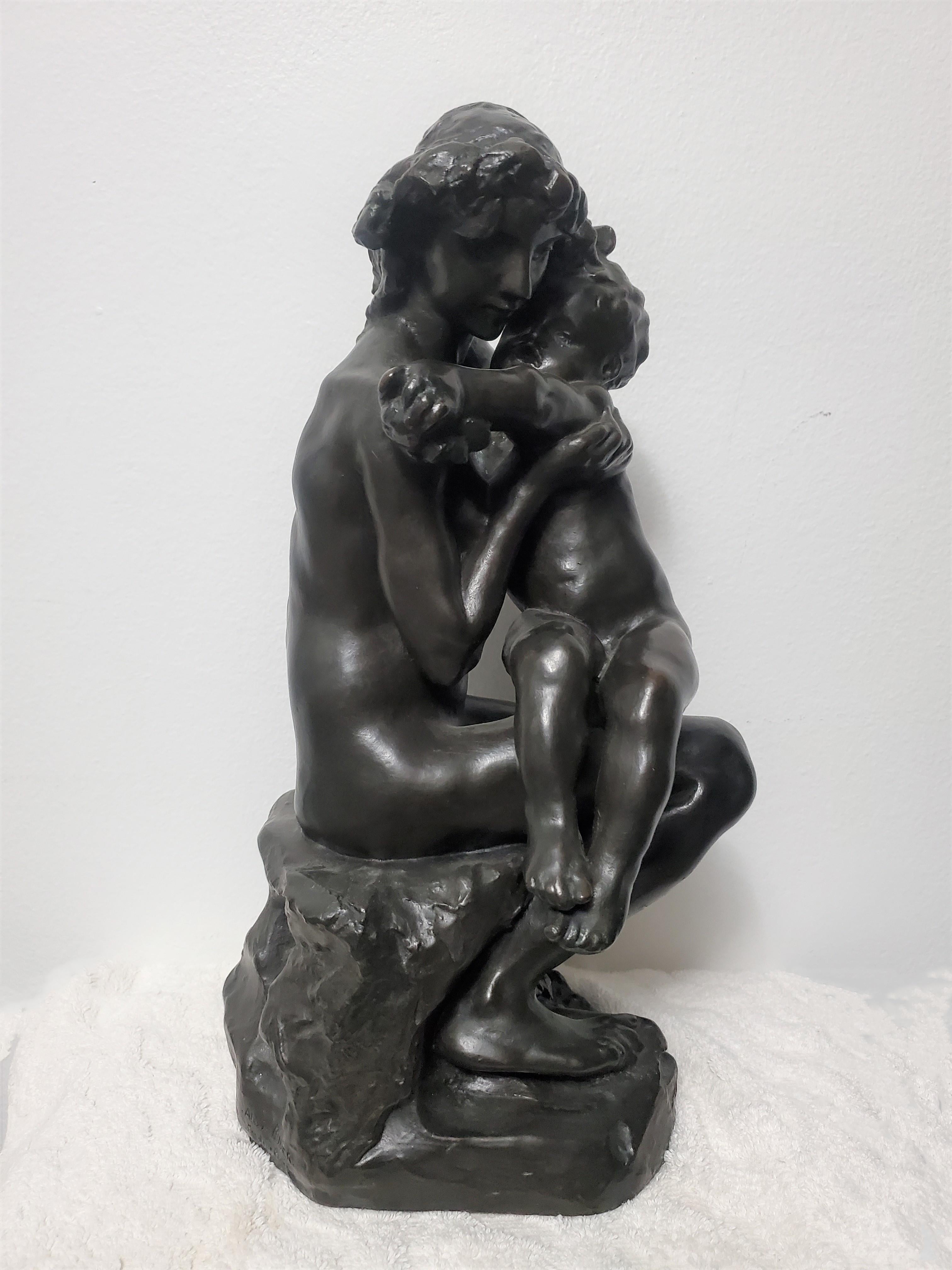 Original Bronzeskulptur Frère et Soeur Bruder und Schwester von Auguste Rodin (20. Jahrhundert) im Angebot