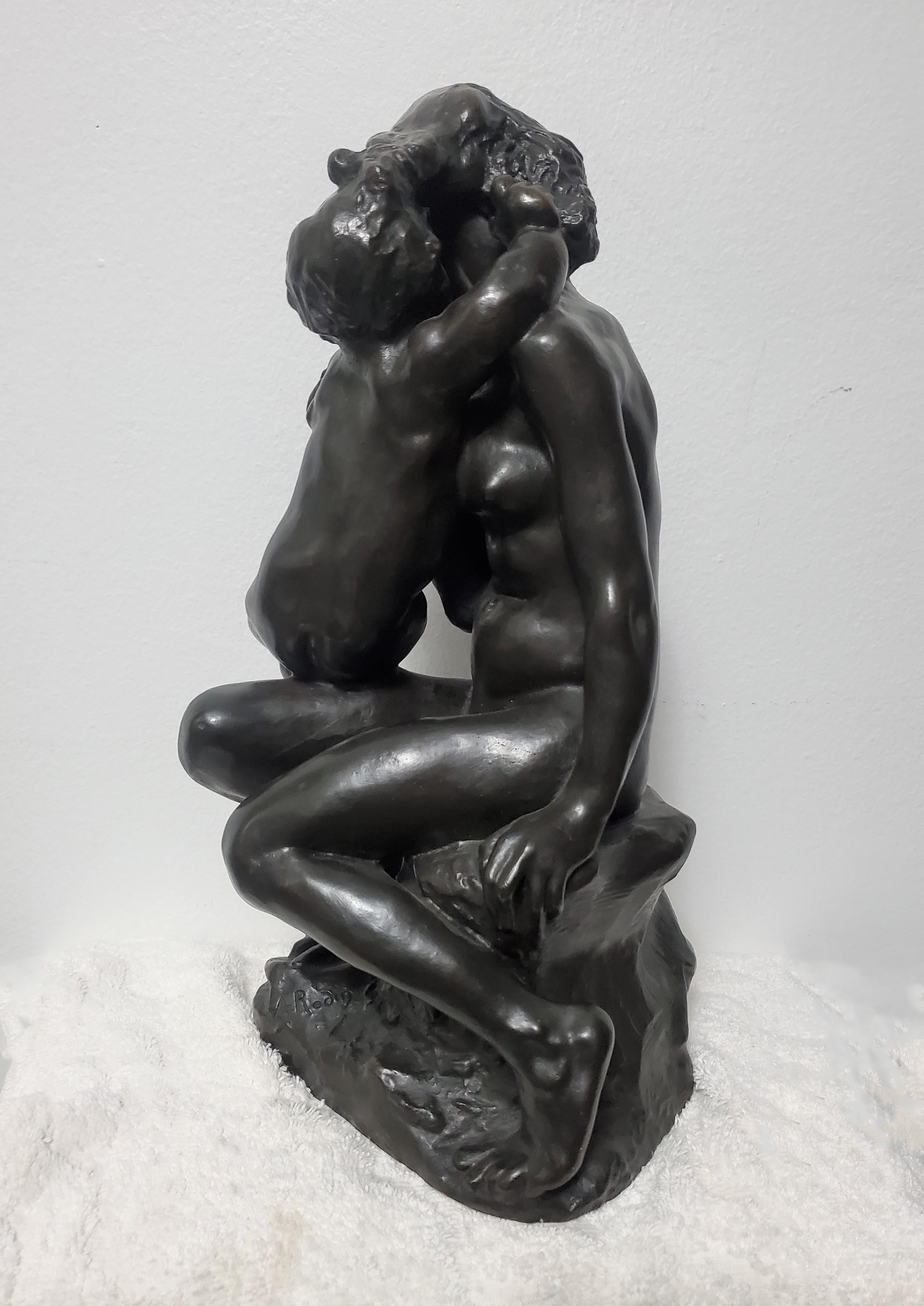 Original Bronzeskulptur Frère et Soeur Bruder und Schwester von Auguste Rodin im Angebot 2