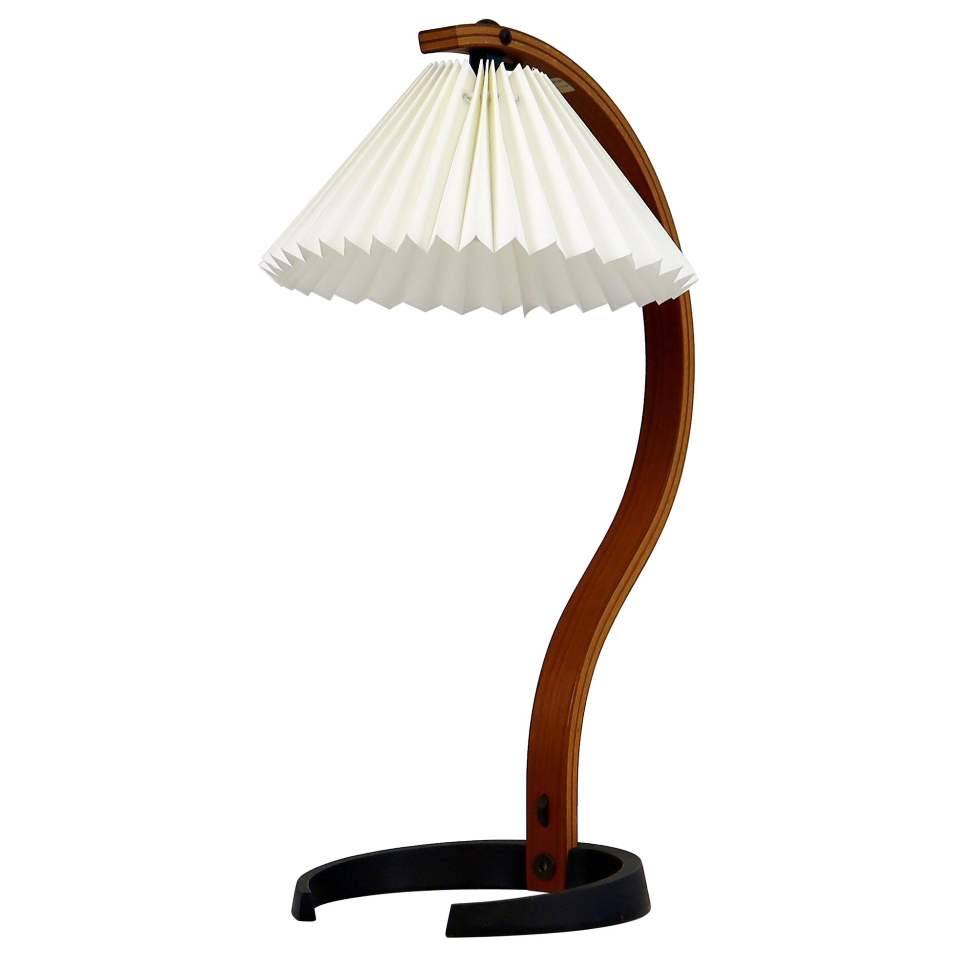Originale dänische Caprani-Schreibtischlampe aus Teakholz, 1970er Jahre, Dänemark