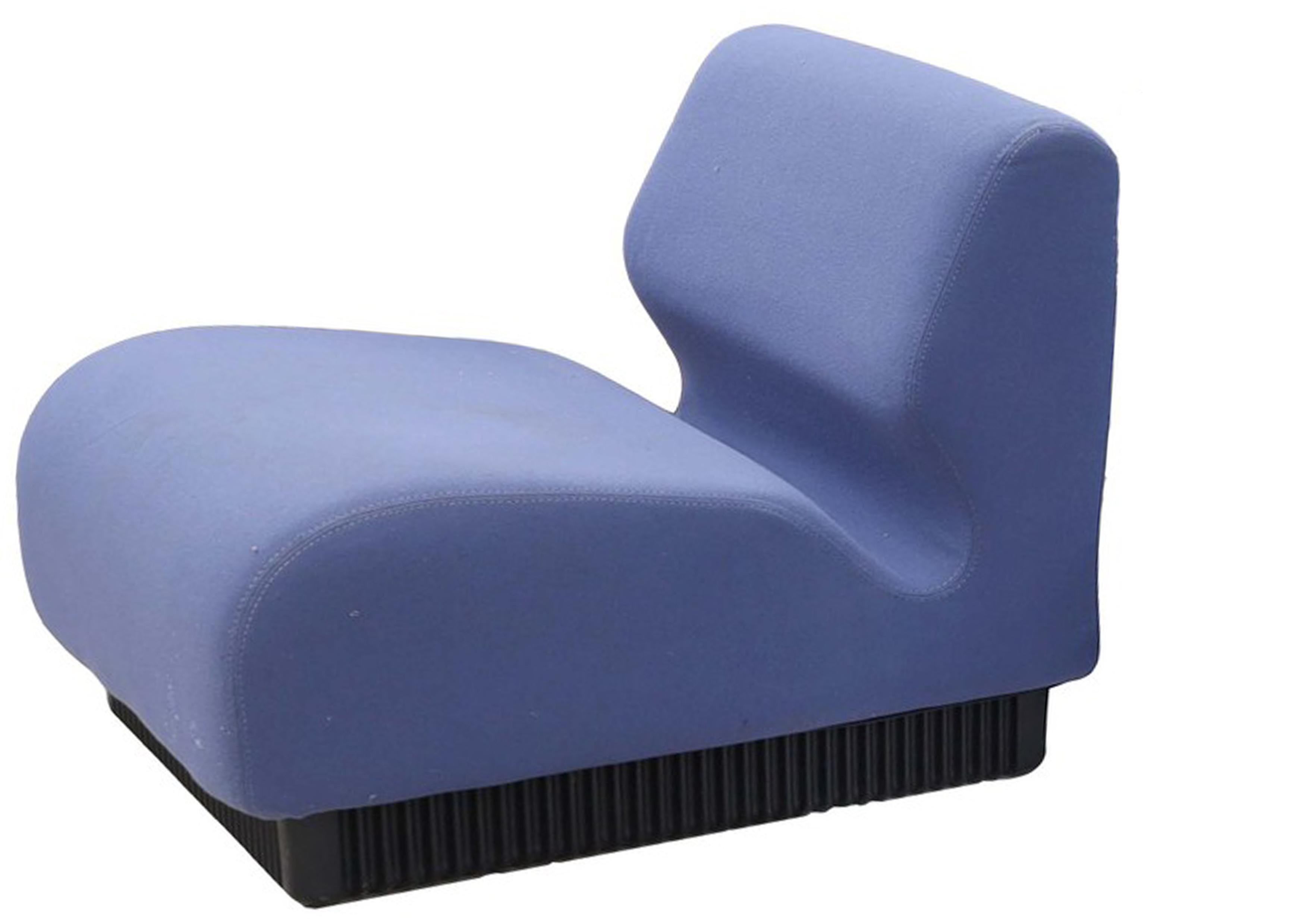 Streamlined Moderne An Original Herman Miller Modular Seating In Blue Wool by Don Chadwick 1970s USA For Sale