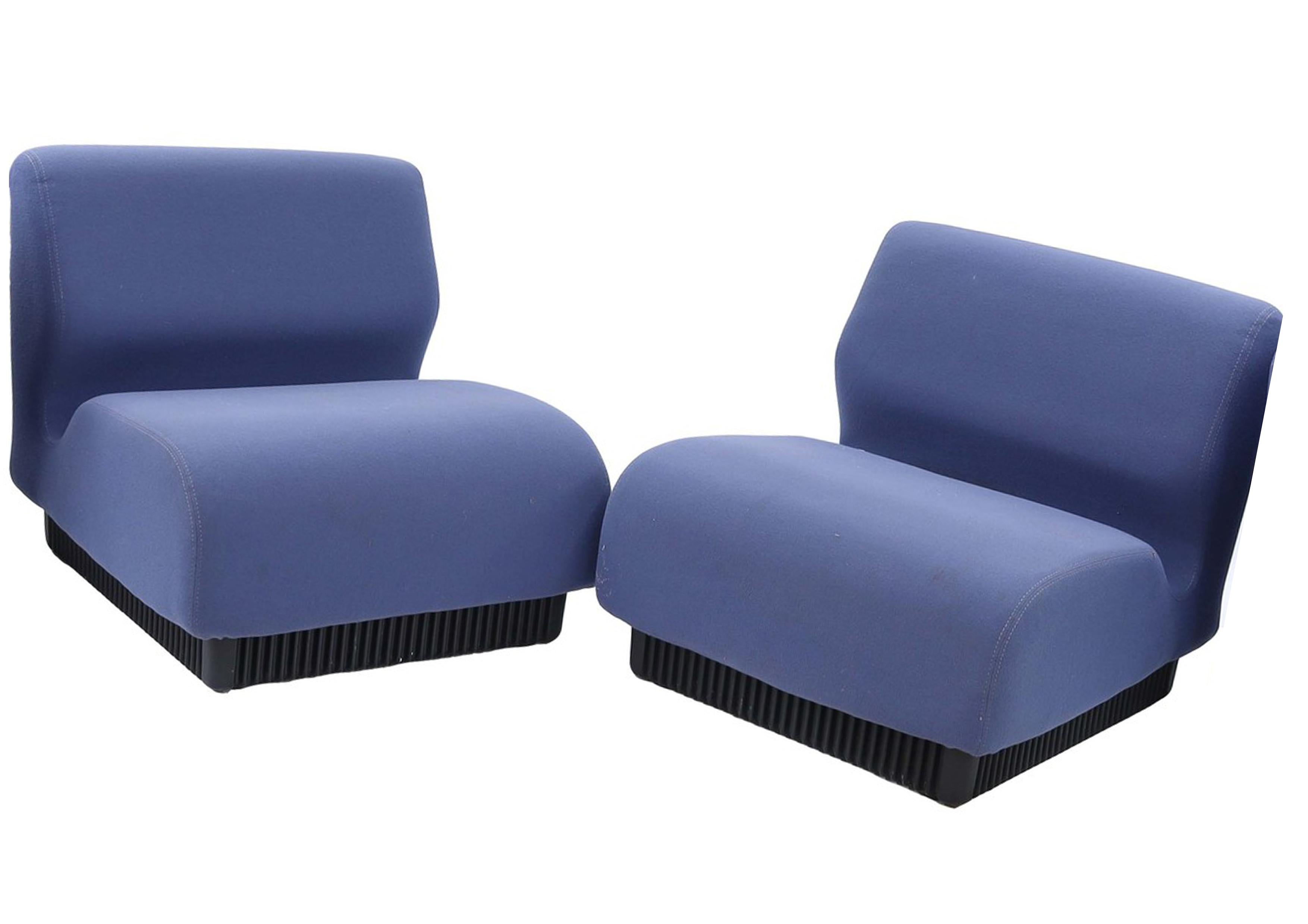 American An Original Herman Miller Modular Seating In Blue Wool by Don Chadwick 1970s USA For Sale