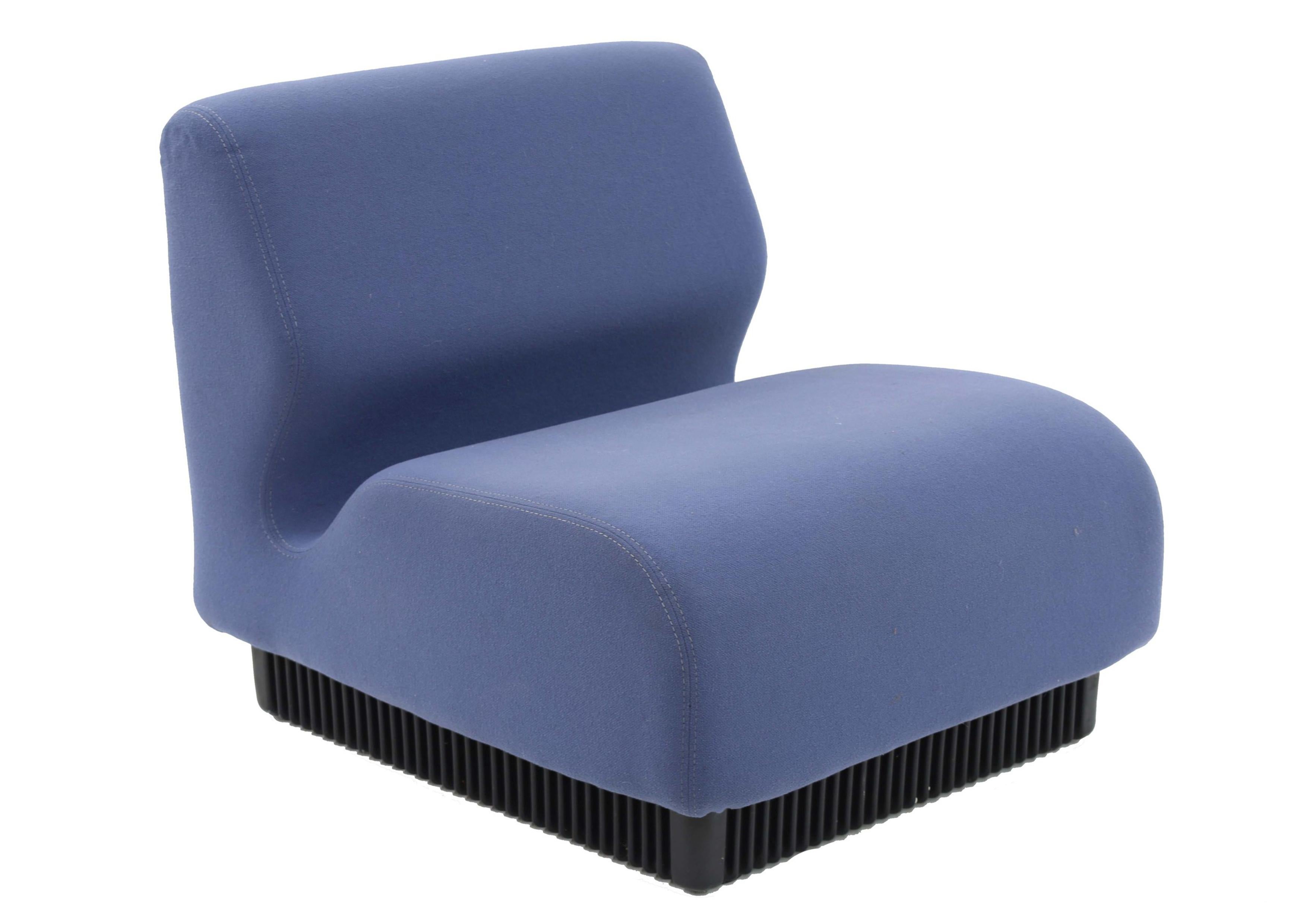 Late 20th Century An Original Herman Miller Modular Seating In Blue Wool by Don Chadwick 1970s USA For Sale
