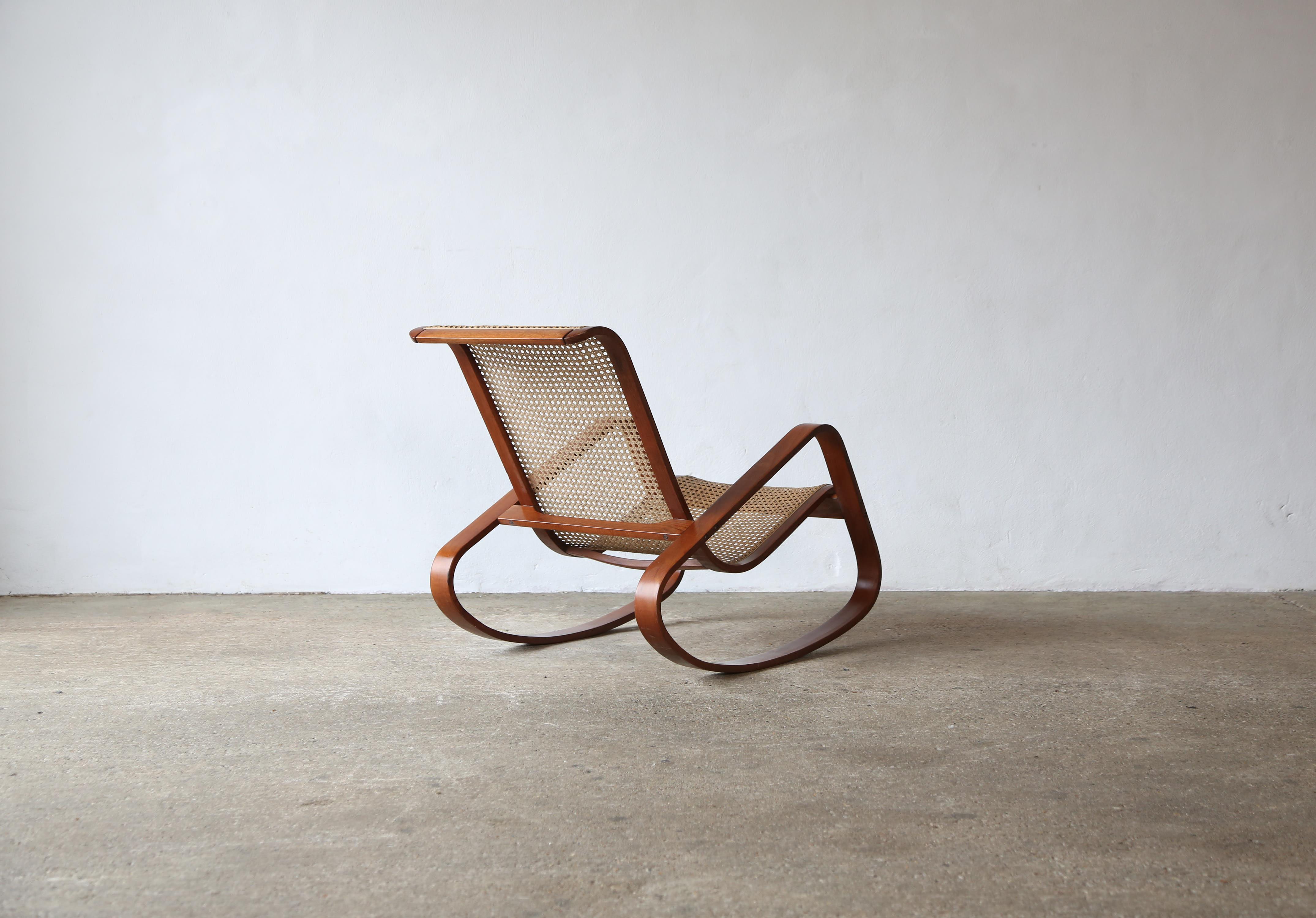 20th Century An Original Dondolo Rocking Chair by Luigi Crassevig, Italy, 1970s