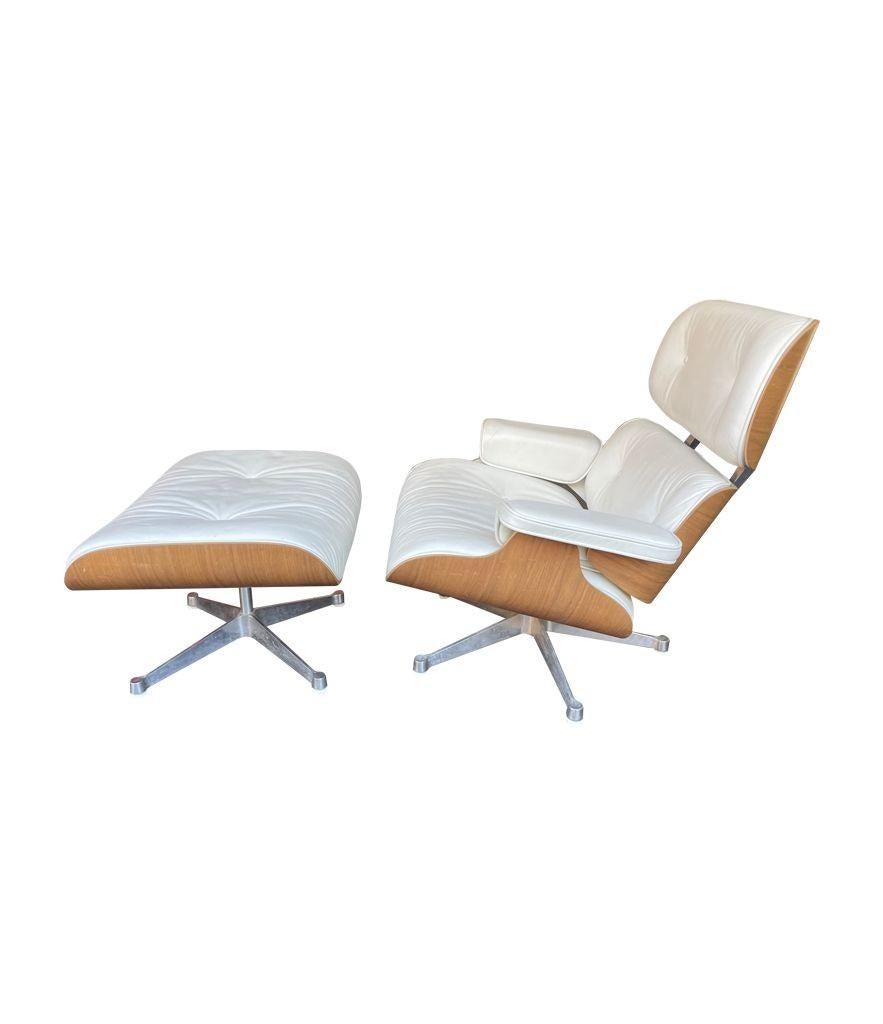 Swiss Original Eames Lounger and Ottoman by Vitra in 