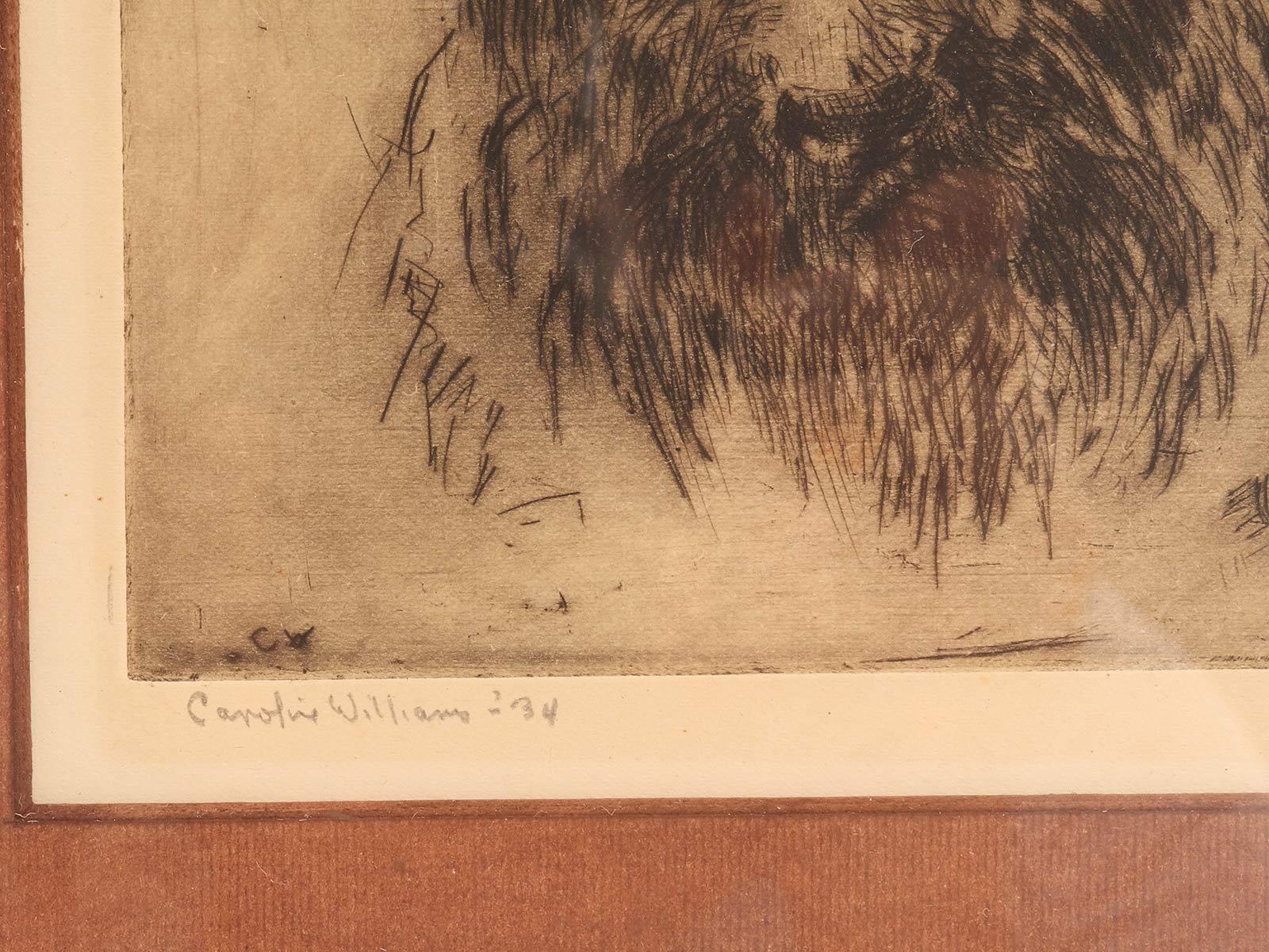 Originalradierung eines West Island Black Terriers, USA 1934. (Mitte des 20. Jahrhunderts) im Angebot