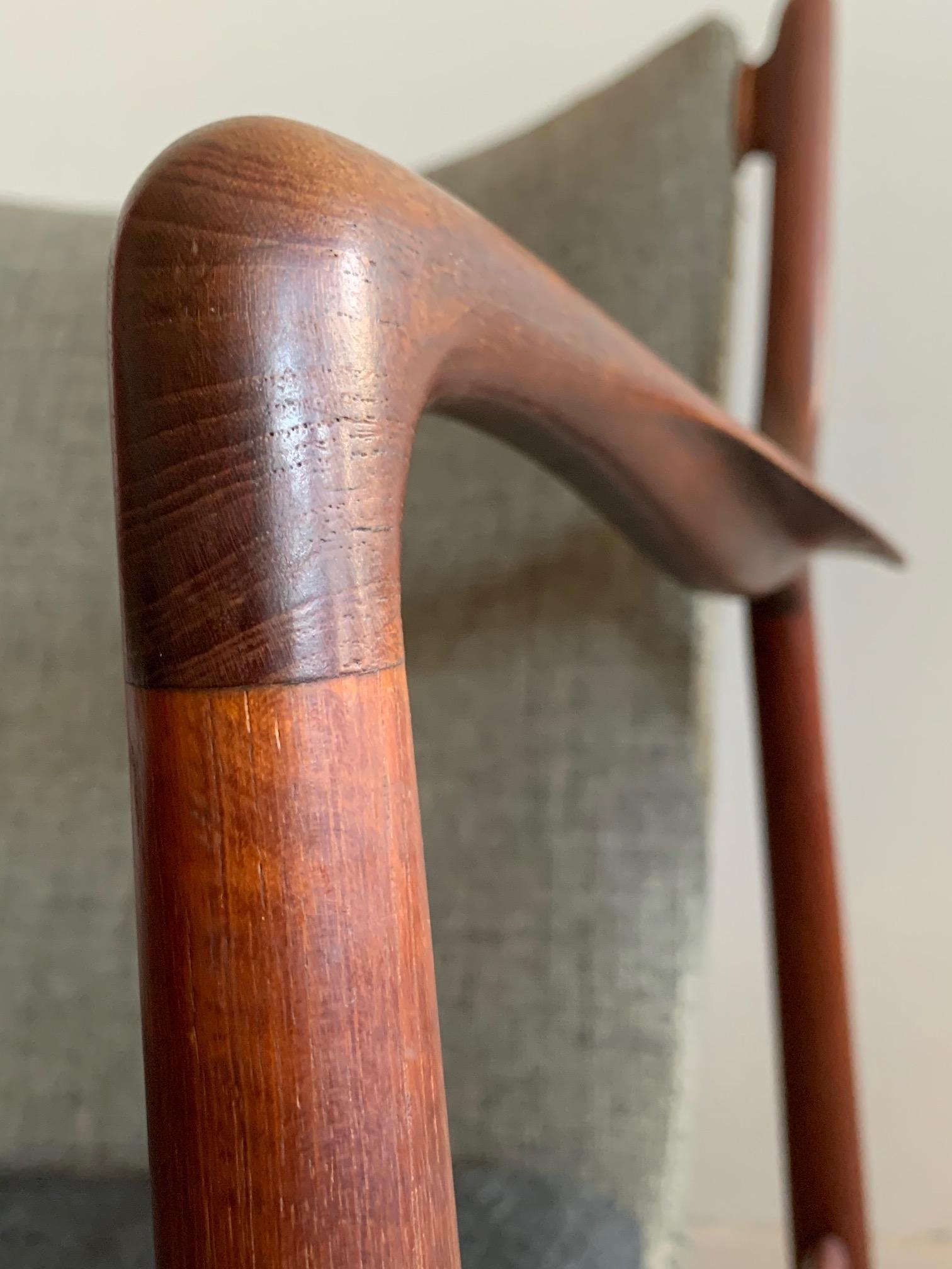 Sedia originale Finn Juhl NV45 di Niels Vodder Danimarca In condizioni buone in vendita a St.Petersburg, FL