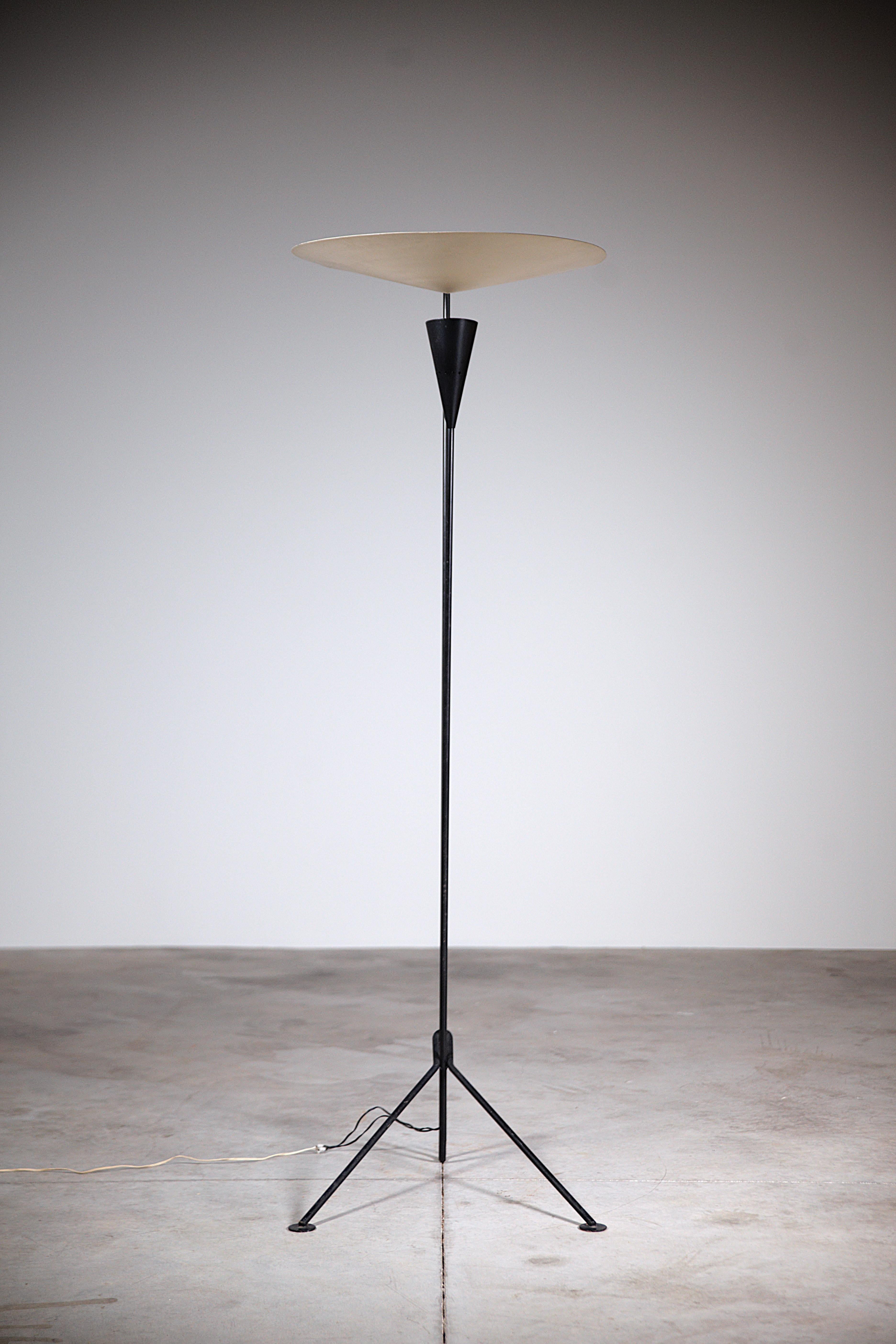 Lampada da terra originale di Michel Buffet per Atelier A. Mathieu Francia anni '50 in vendita 2