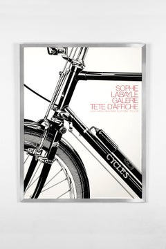 Original gerahmtes Pariser FRENCH CYCLING-Poster, um 1980