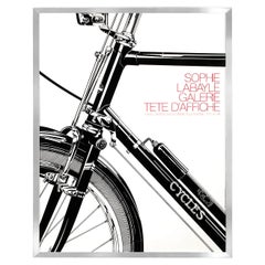 Original gerahmtes Pariser FRENCH CYCLING-Poster, um 1980