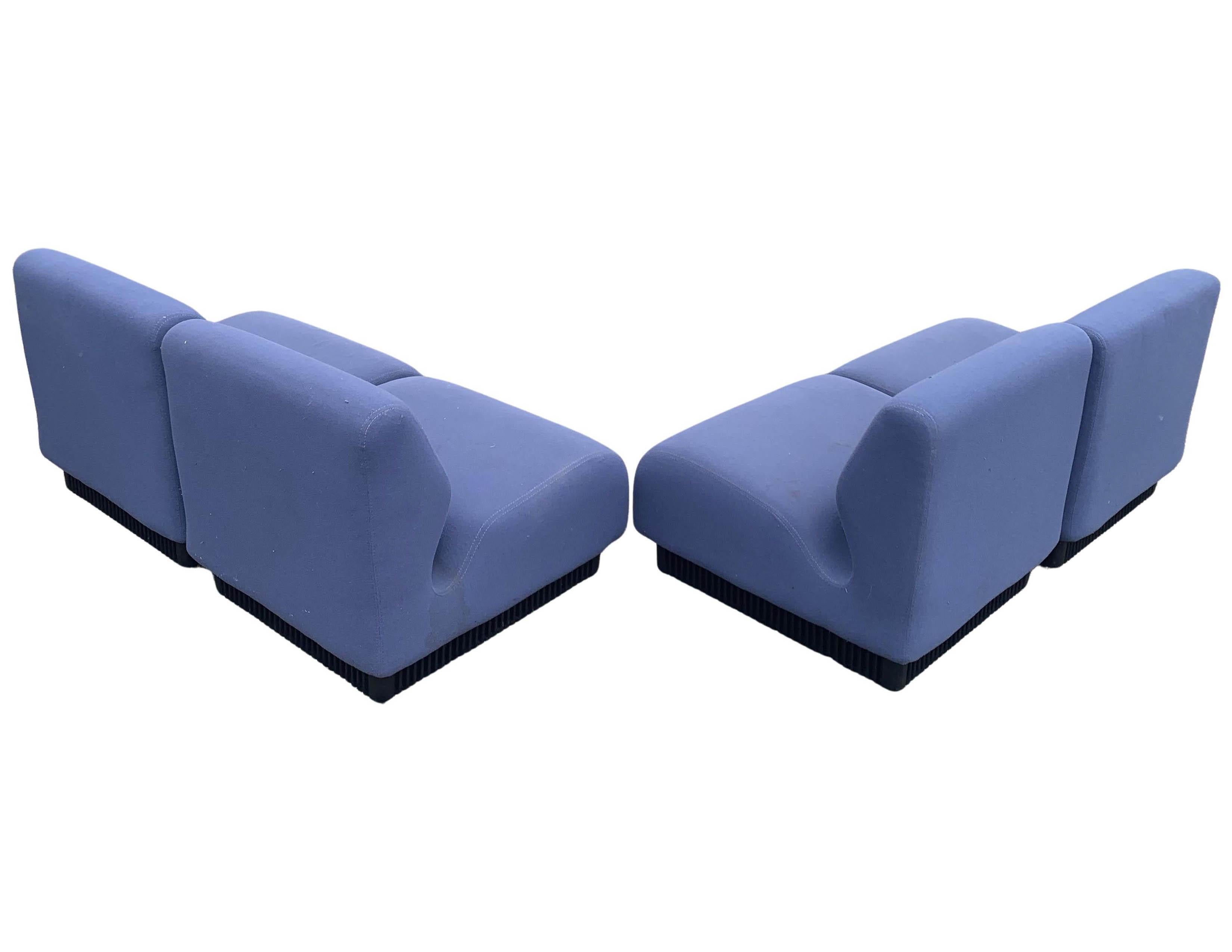 An Original Herman Miller Modular Seating In Blue Wool by Don Chadwick 1970s USA For Sale 10