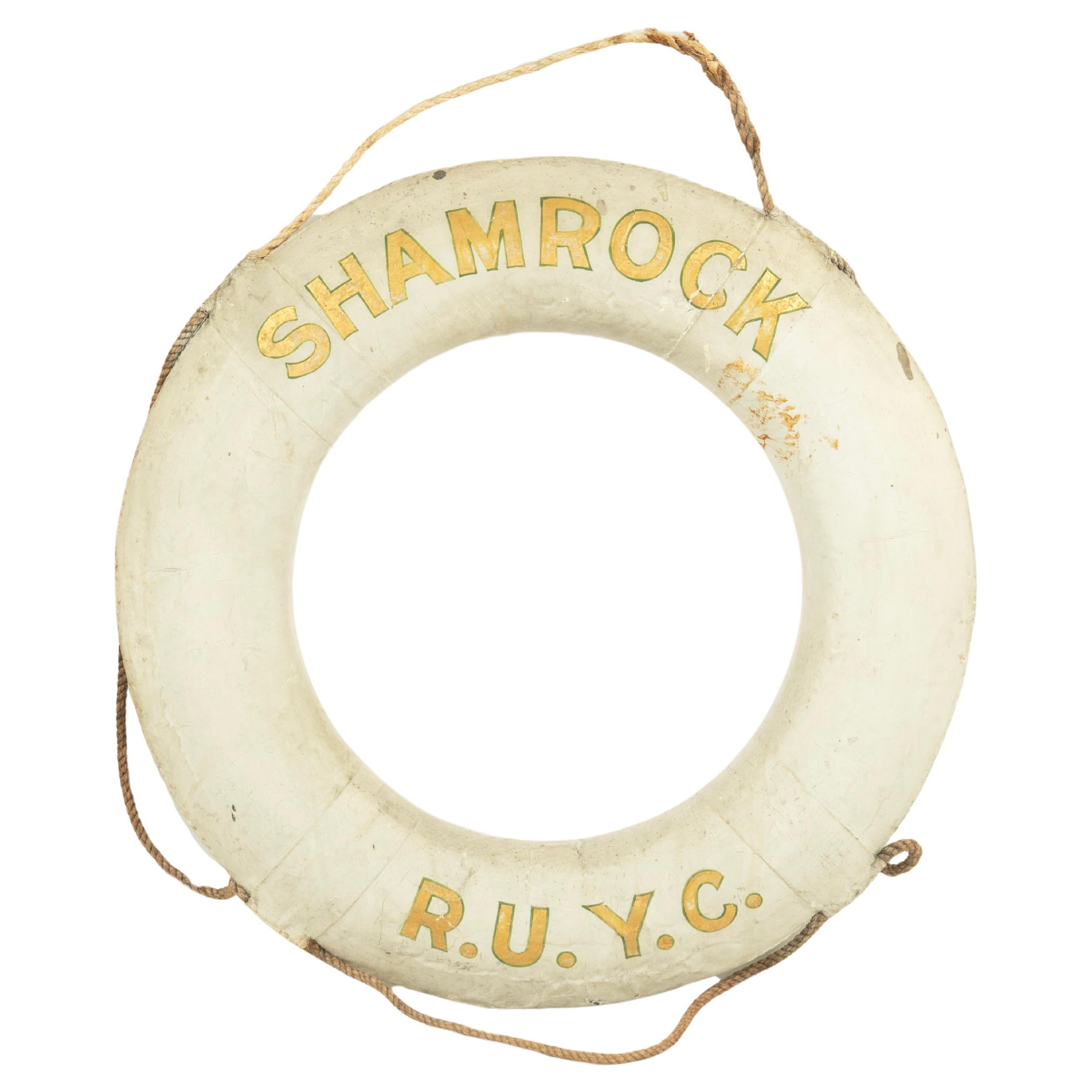 An original life ring from the America’s Cup yacht ‘Shamrock’, Royal Ulster Yach