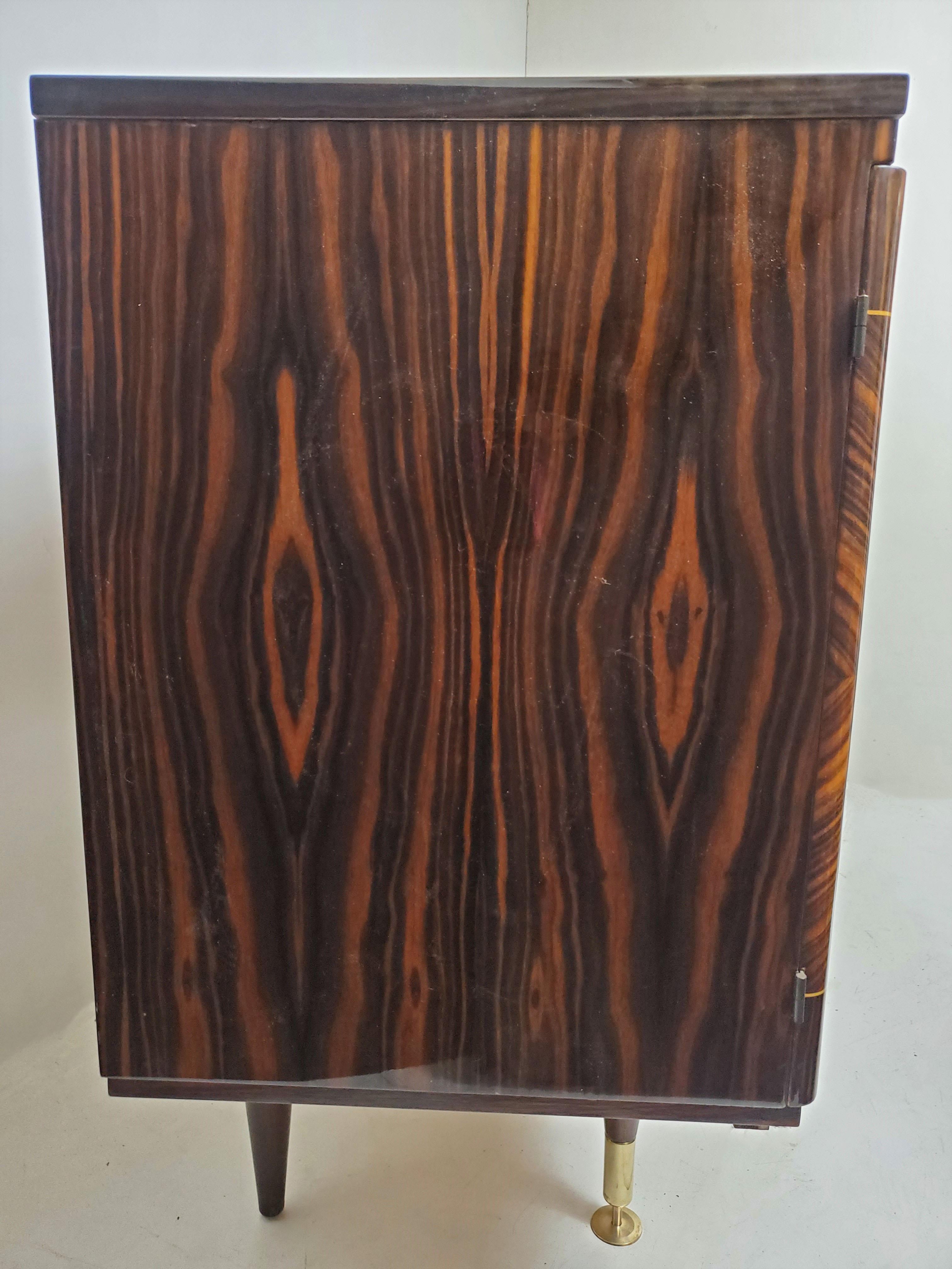 Original Macassar Ebony Two Door Cabinet / Night Stand / Side Table 9