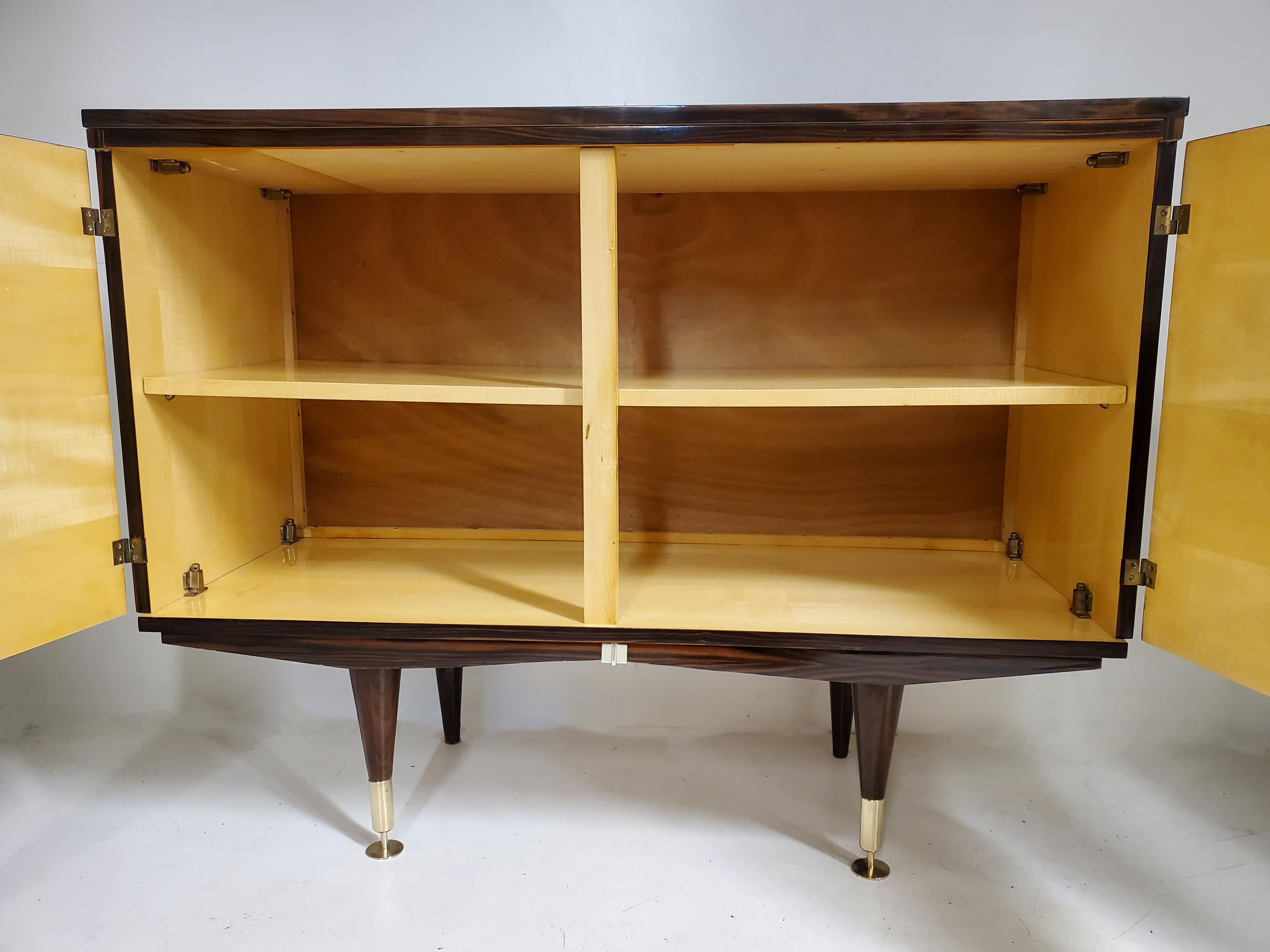 Original Macassar Ebony Two Door Cabinet / Night Stand / Side Table 10