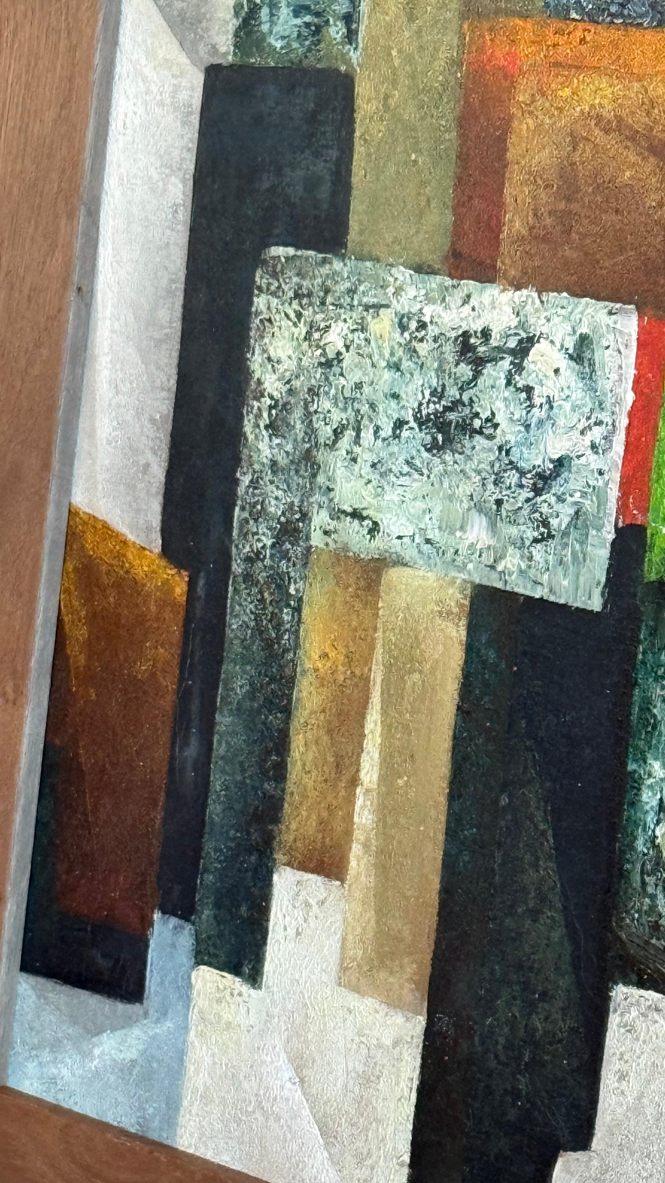 Un dipinto astratto originale della metà del secolo, olio su tela, circa 1950 in vendita 10