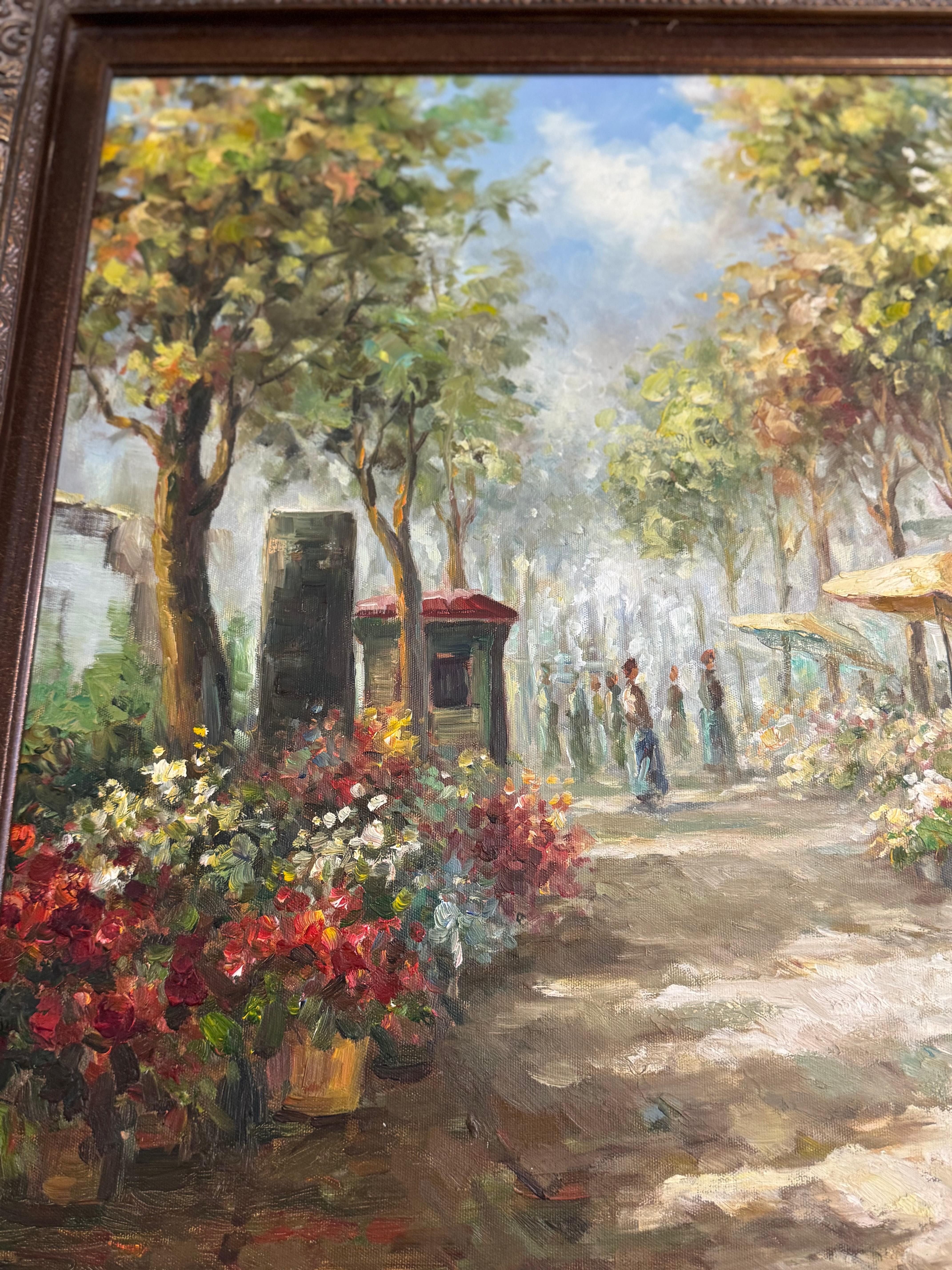 Un dipinto ad olio originale ispirato all'opera museale di Aldo Randoe intitolata 