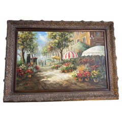 Un dipinto ad olio originale ispirato all'opera museale di Aldo Randoe intitolata "Un fiore".