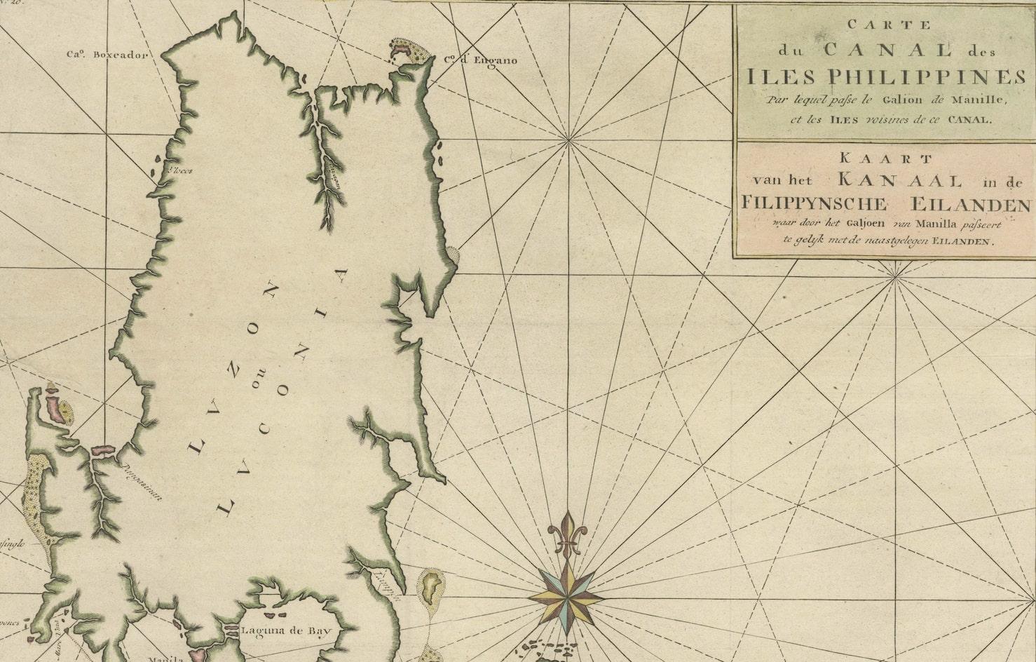 Originale alte Karte von Manilla auf den Philippinen mit vielen Details (18. Jahrhundert) im Angebot