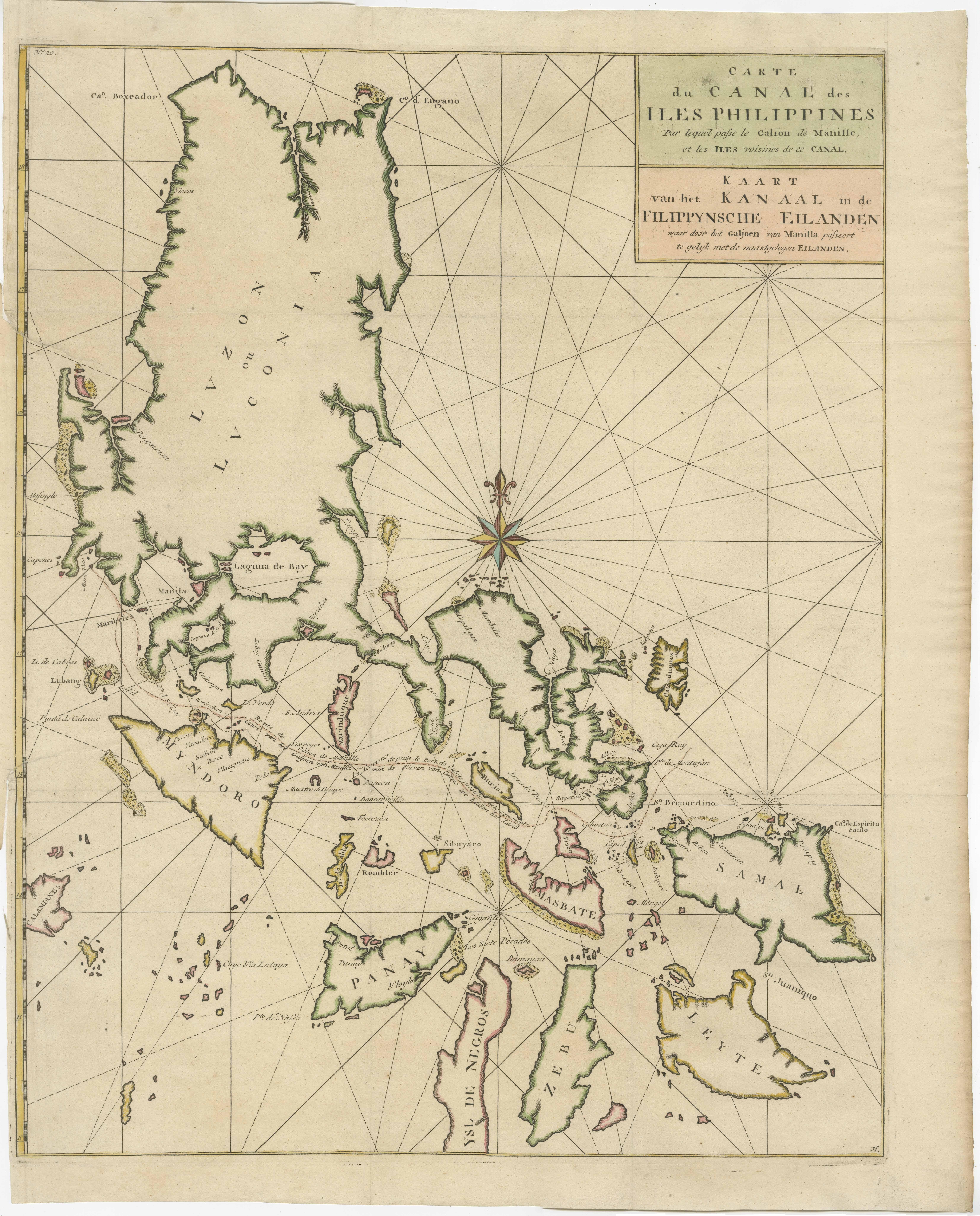 Originale alte Karte von Manilla auf den Philippinen mit vielen Details (Papier) im Angebot