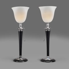 Original Pair of Art Deco 'Mazda' Table Lamps