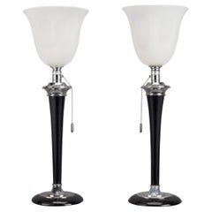 Original Pair of Art Deco 'Mazda' Table Lamps