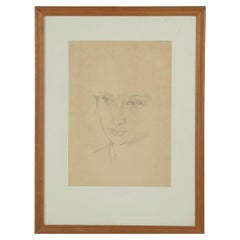 An original portrait drawing by Sir Stanley Spencer of Daphne Spencer, his niece